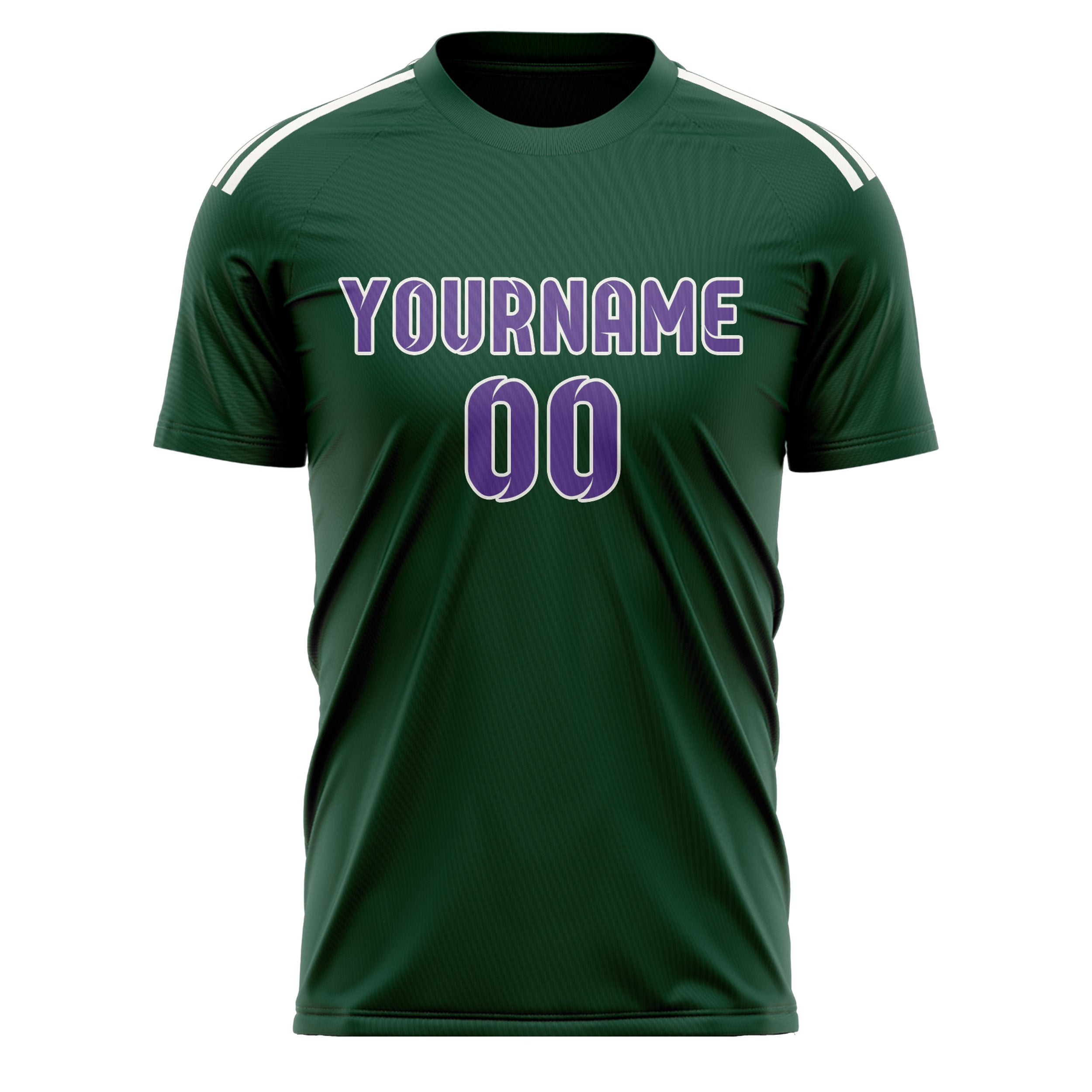 Maillot de football personnalisé vert clair et violet