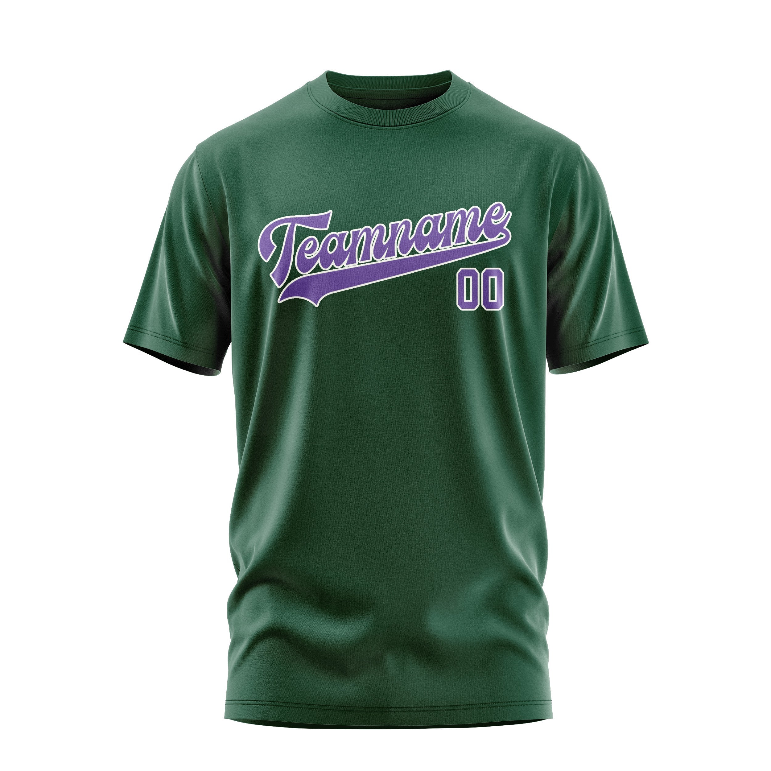 T-shirt personnalisé vert clair violet