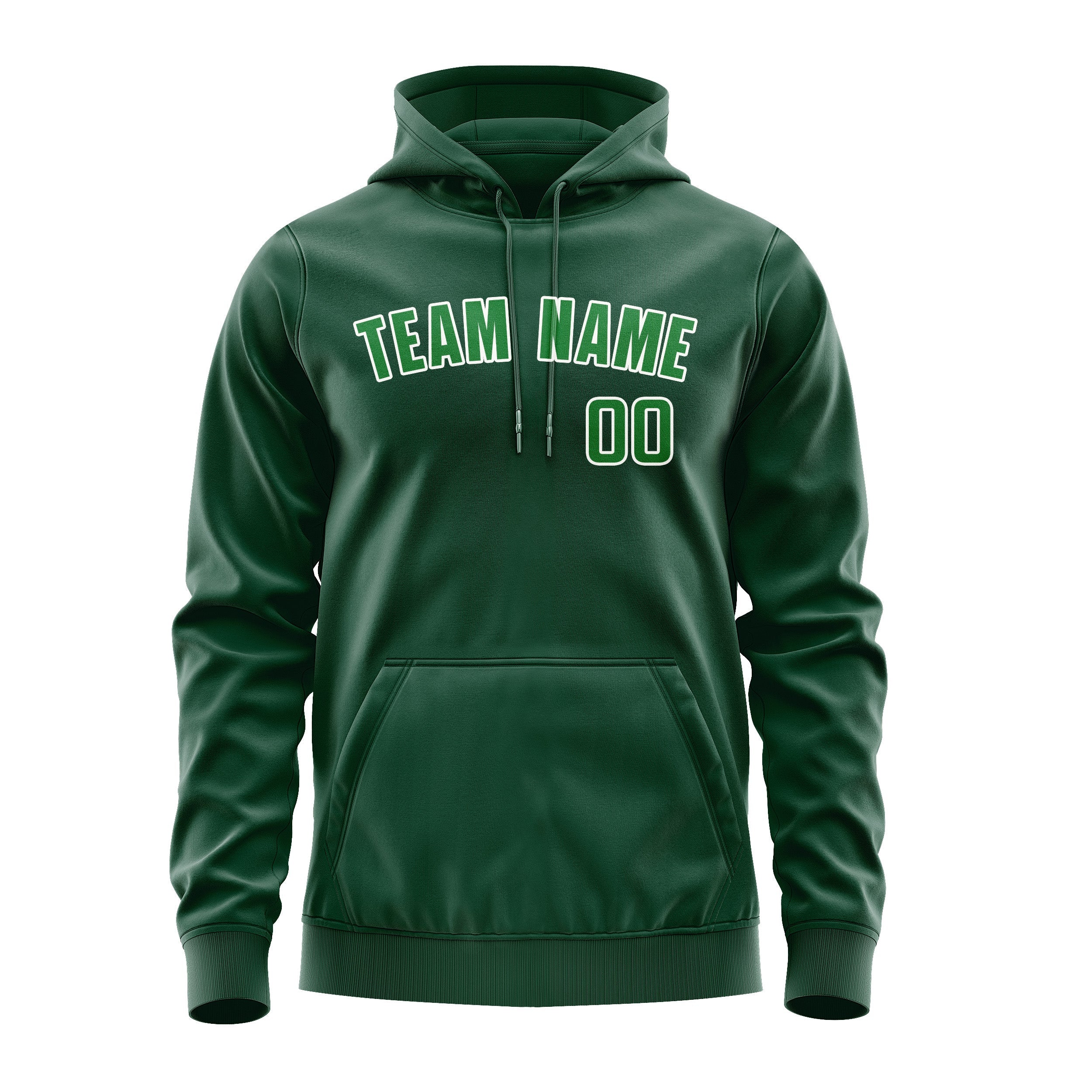 Sweat à capuche vert émeraude personnalisé 