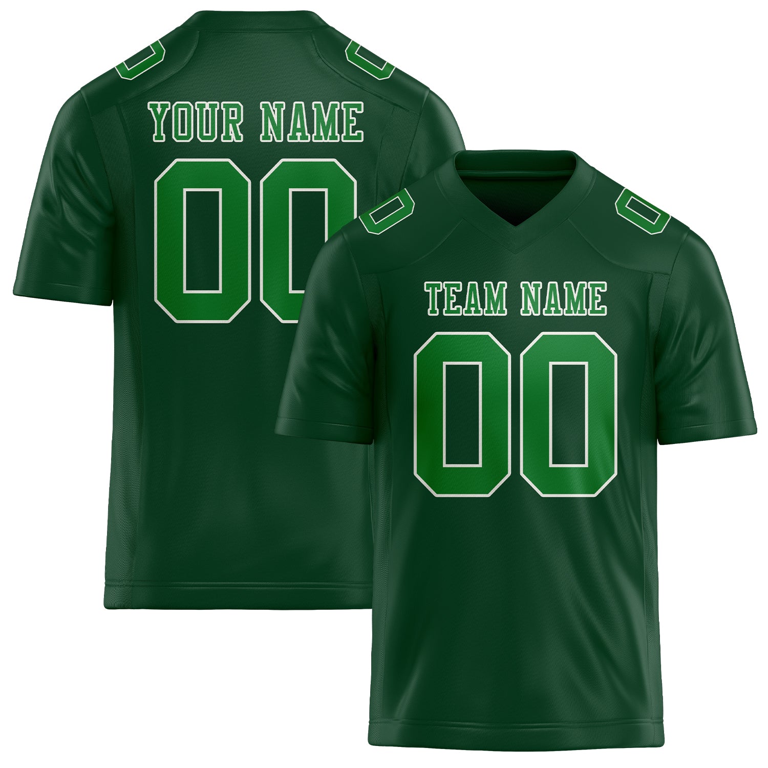 Maillot de football vert émeraude personnalisé