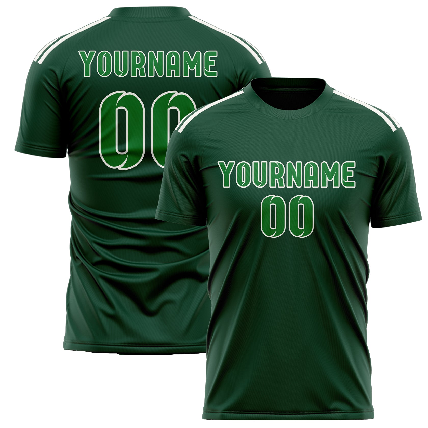 Maillot de football vert émeraude personnalisé