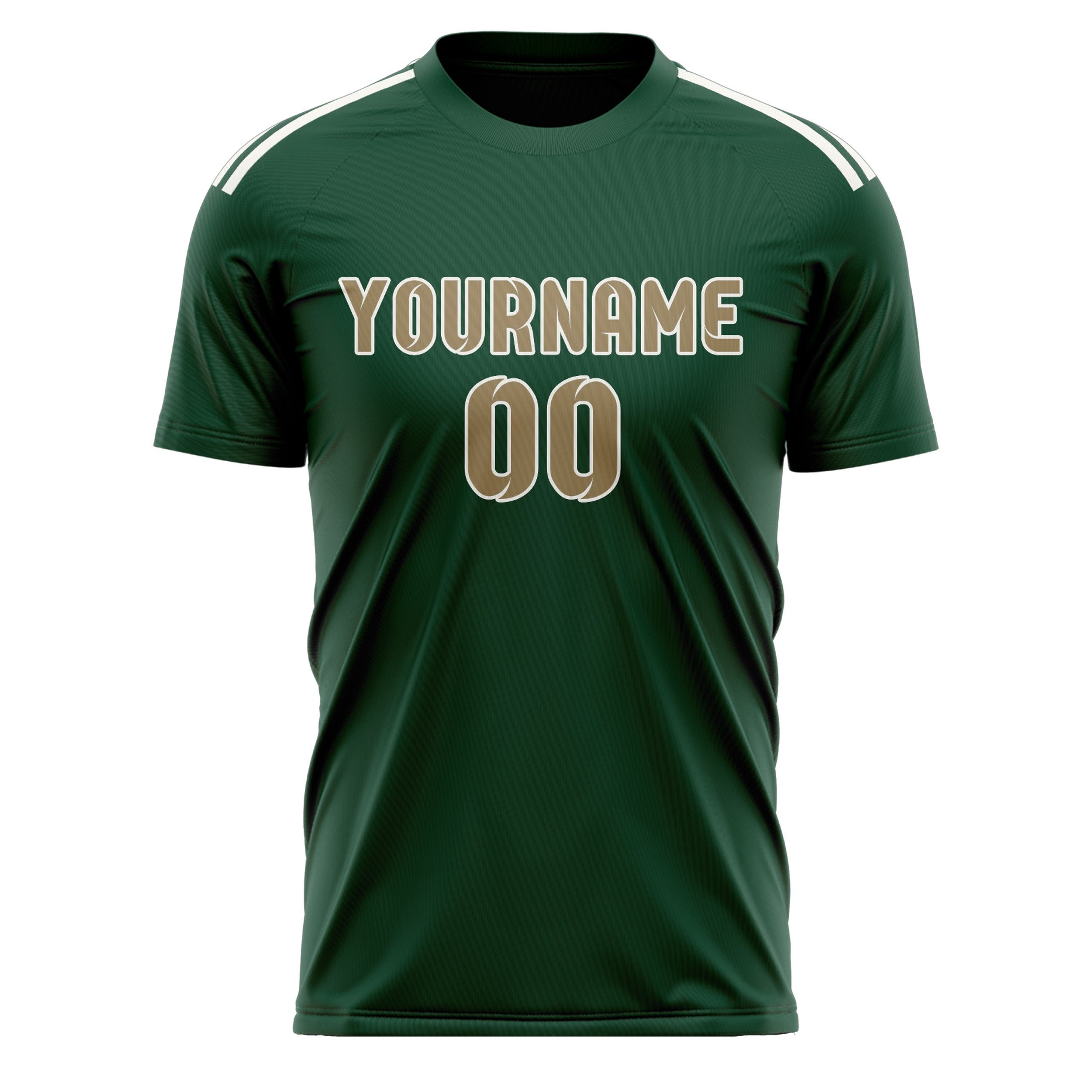 Maillot de football kaki clair vert personnalisé