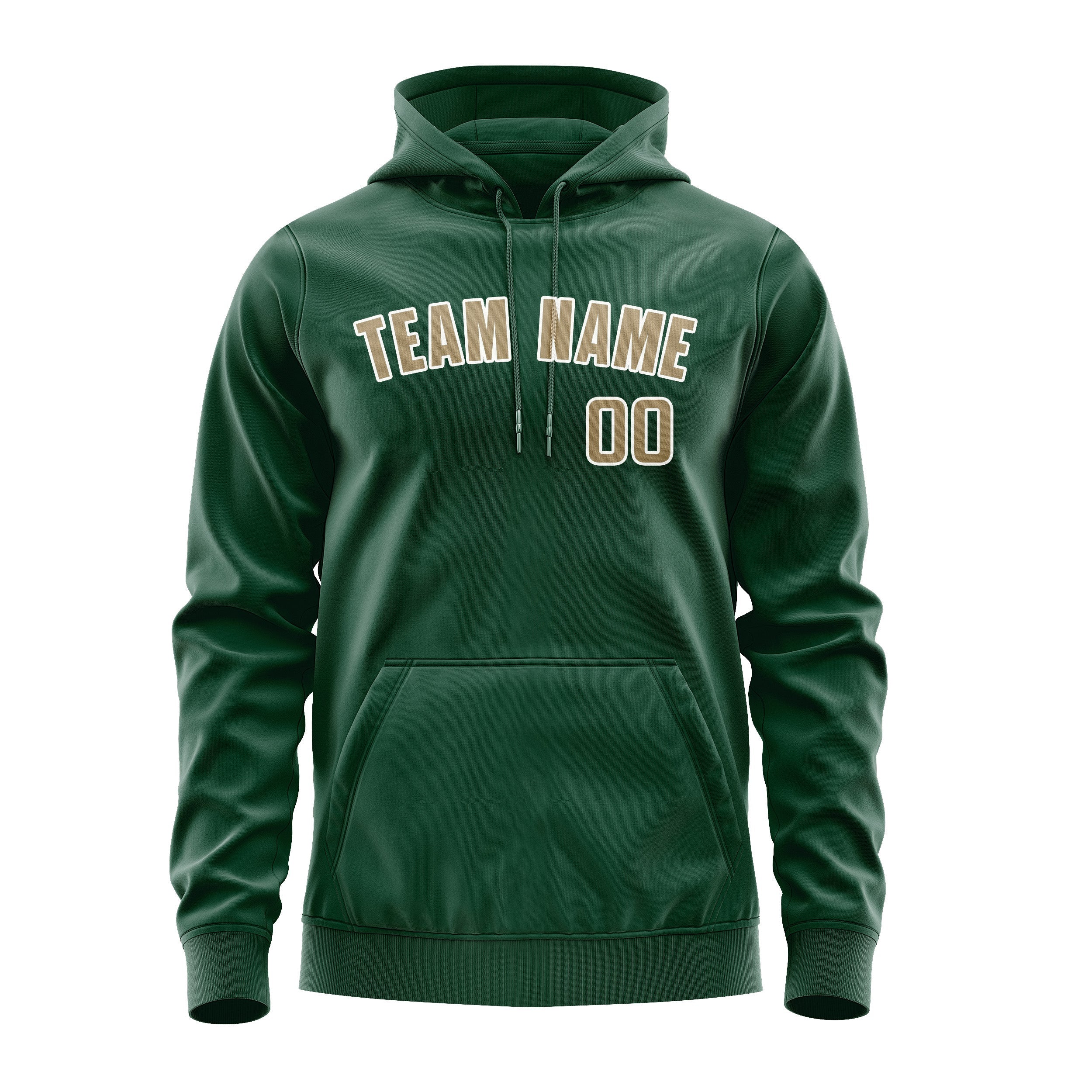 Sweat à capuche kaki clair vert personnalisé 