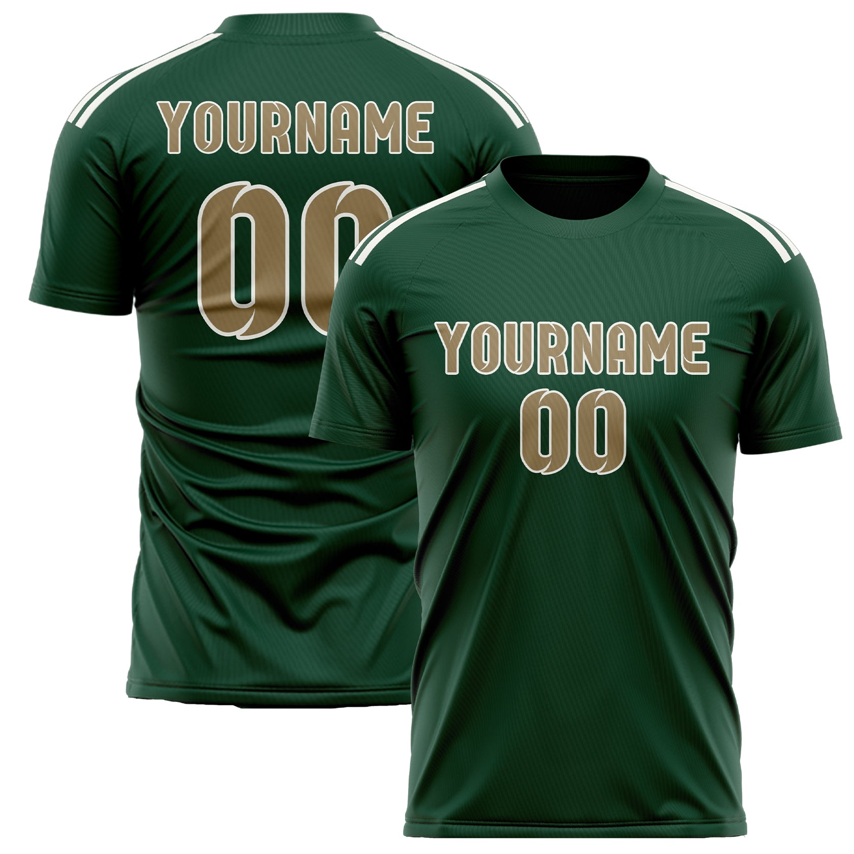 Maillot de football kaki clair vert personnalisé