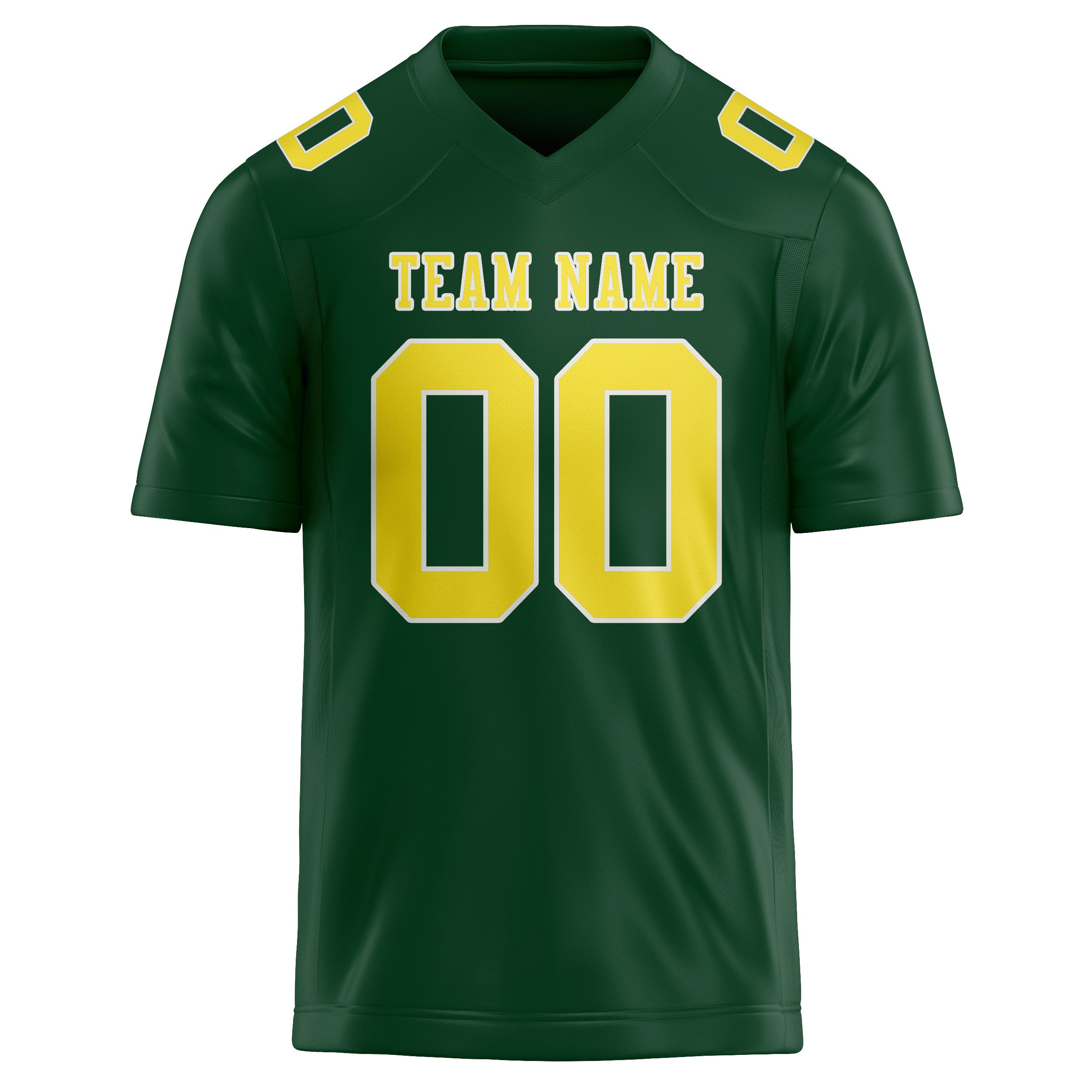 Maillot de football personnalisé vert clair et jaune clair