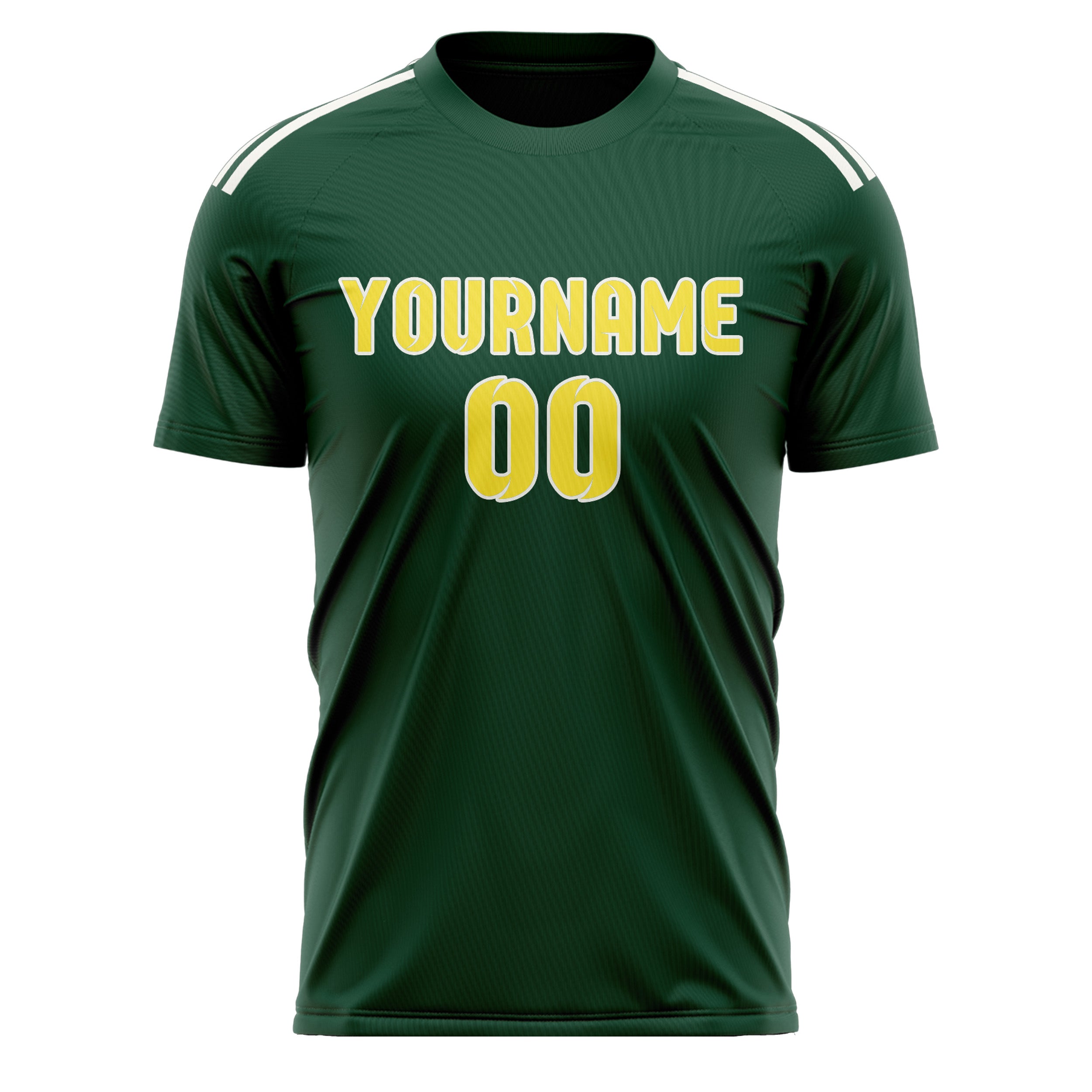 Maillot de football personnalisé vert clair et jaune clair