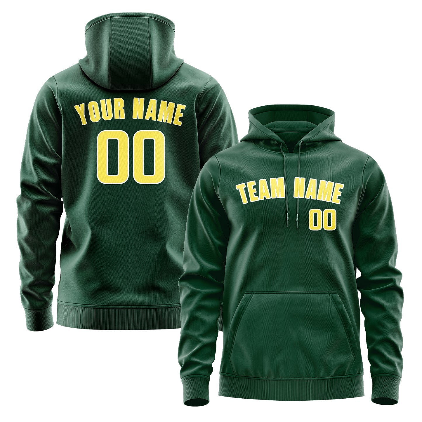 Sweat à capuche vert clair personnalisé 