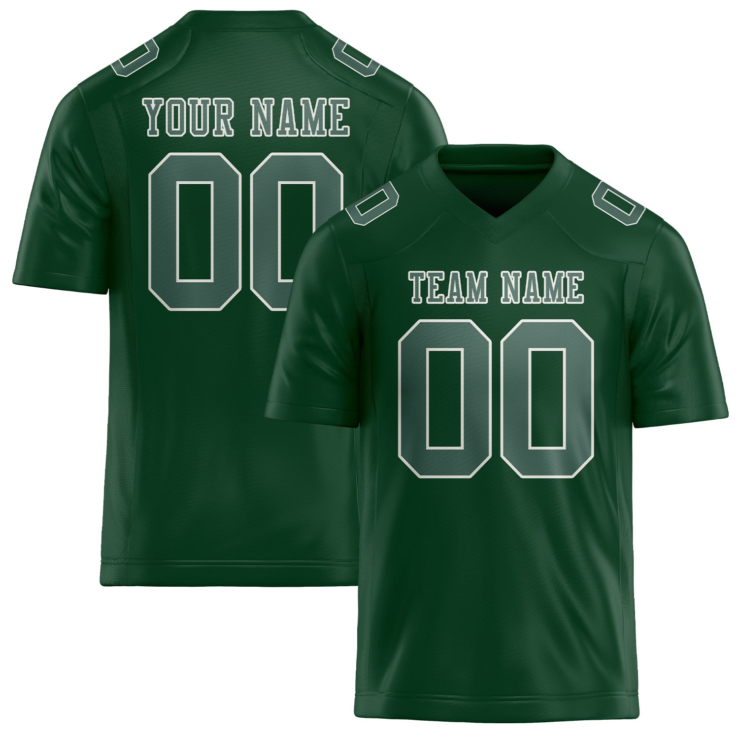 Maillot de football personnalisé vert et bleu