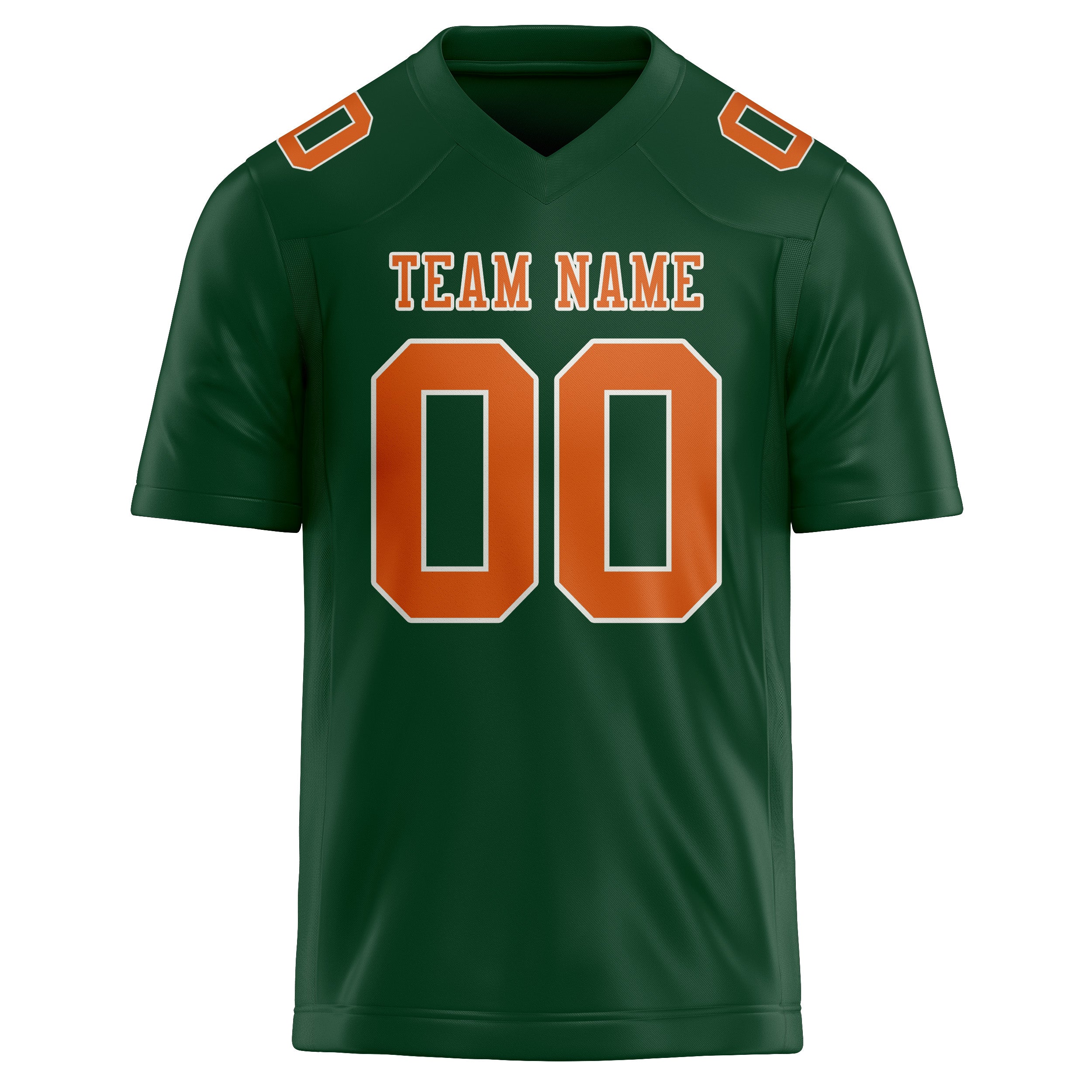 Maillot de football personnalisé vert et orange
