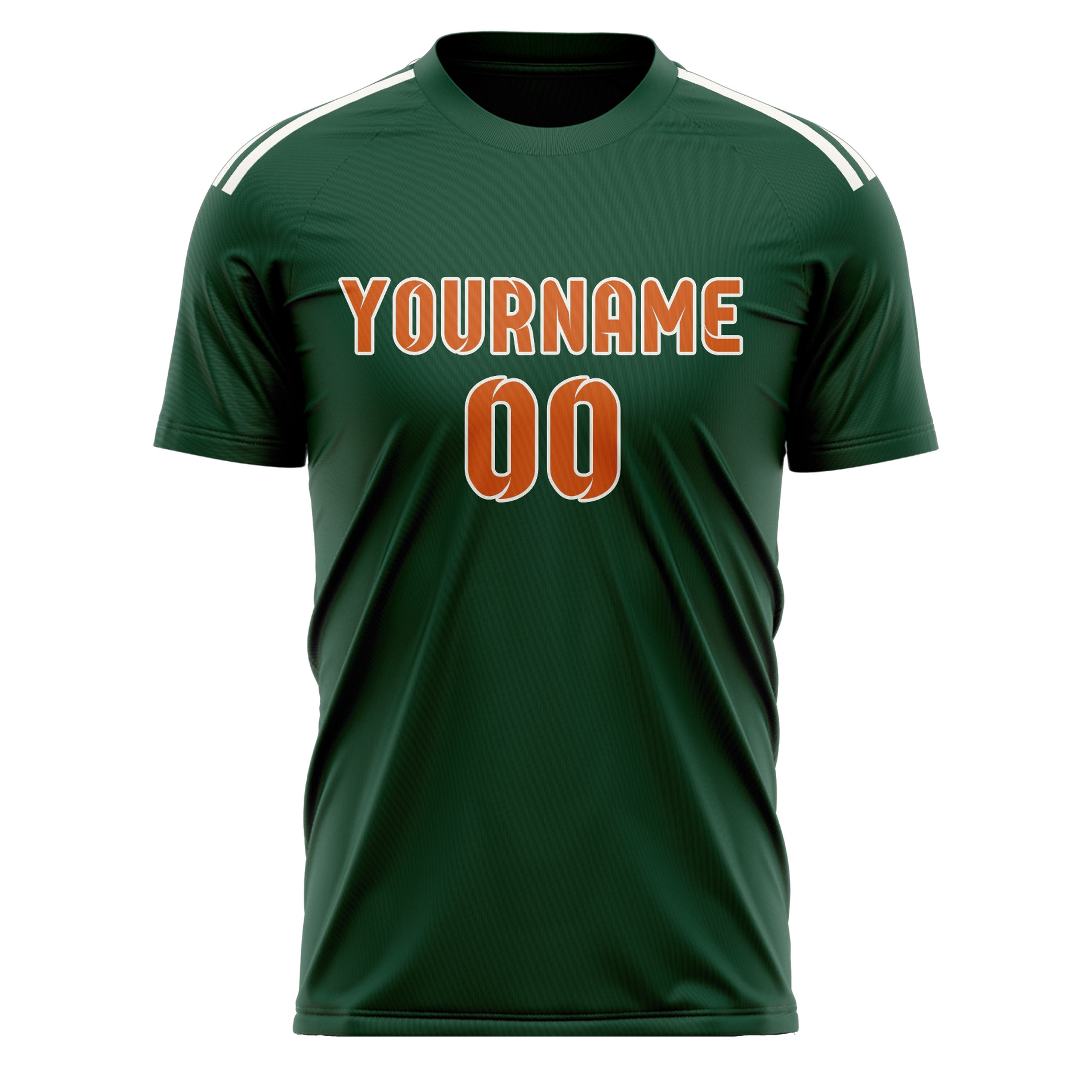 Maillot de football personnalisé vert et orange