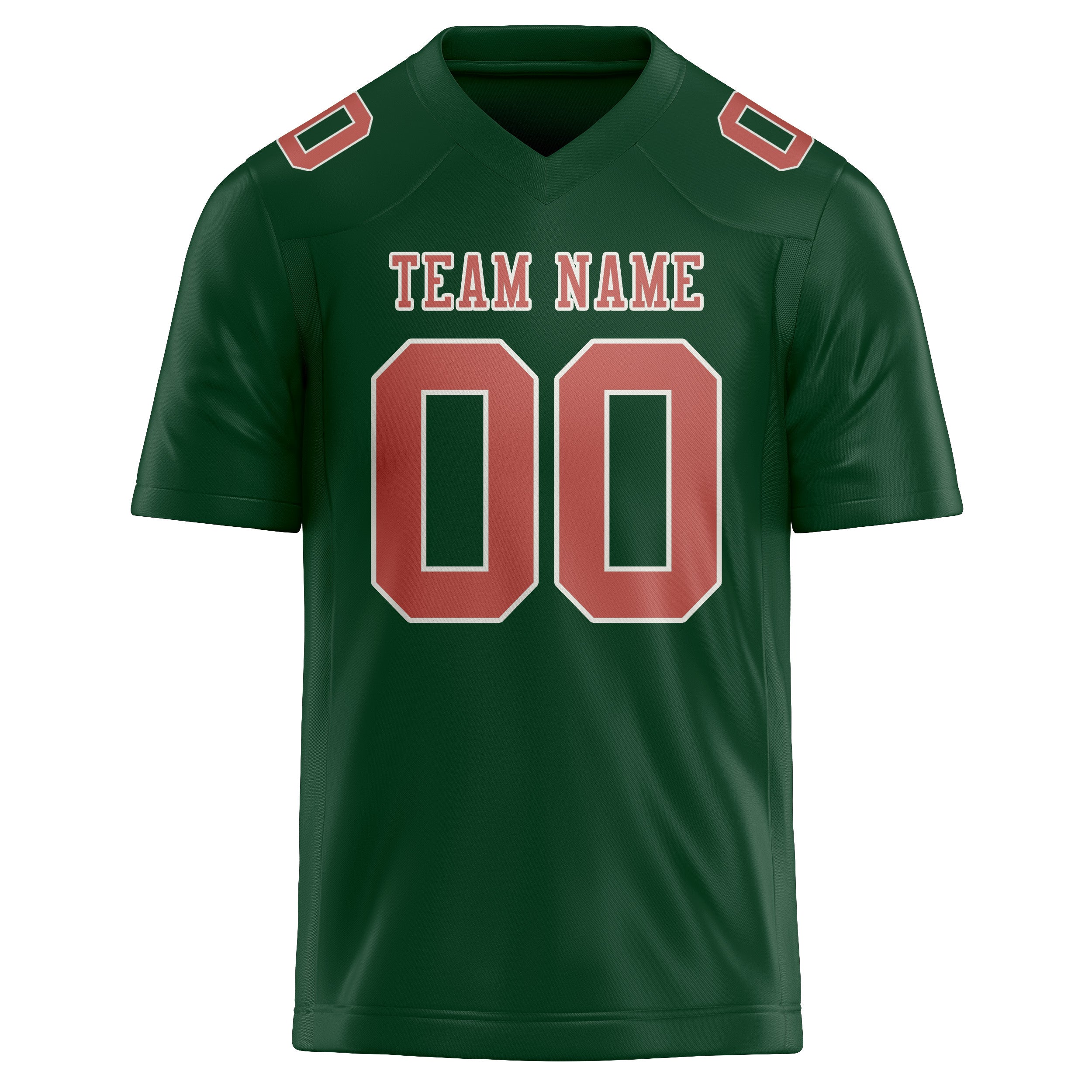 Maillot de football personnalisé vert et cuivre rose