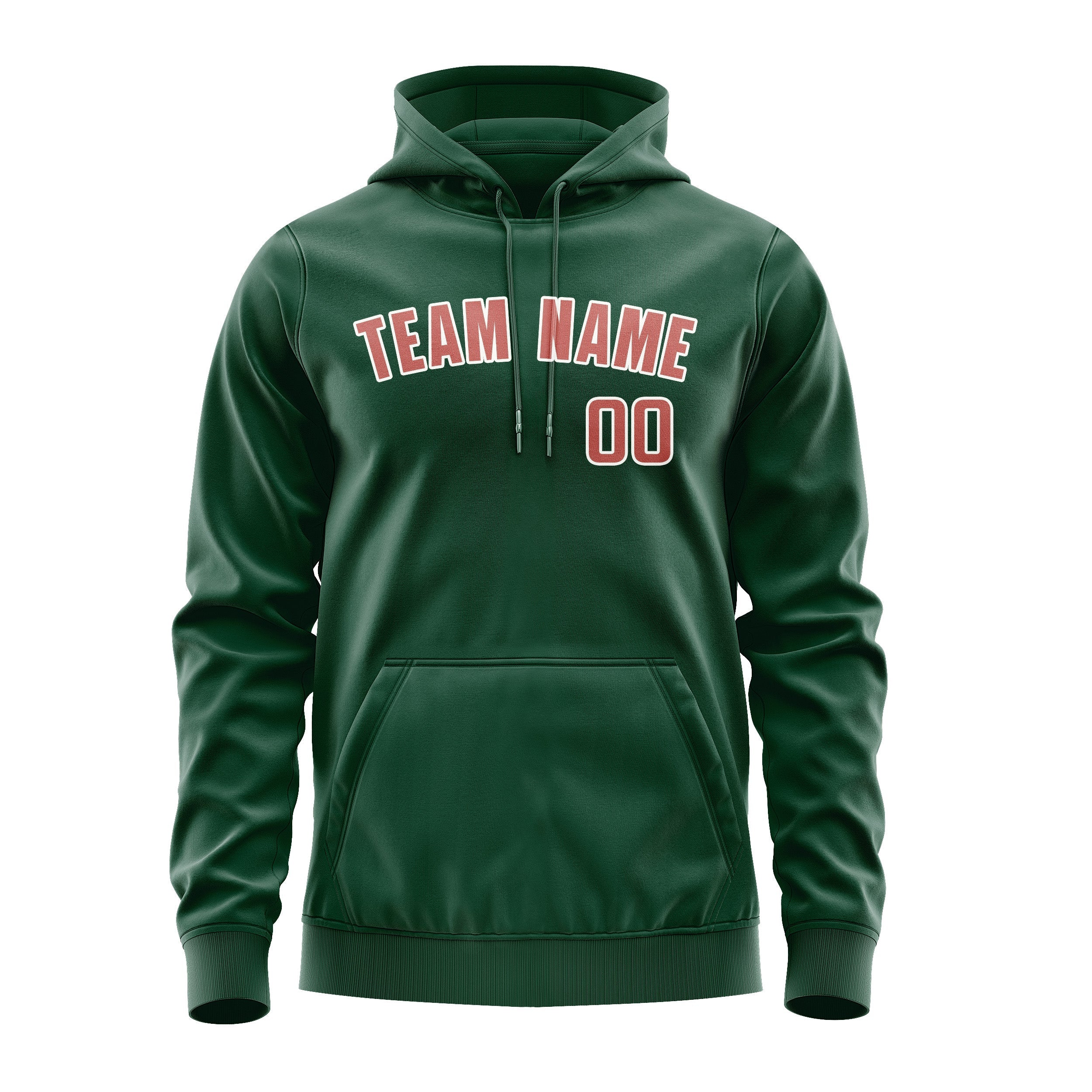 Sweat à capuche personnalisé vert cuivre rose 