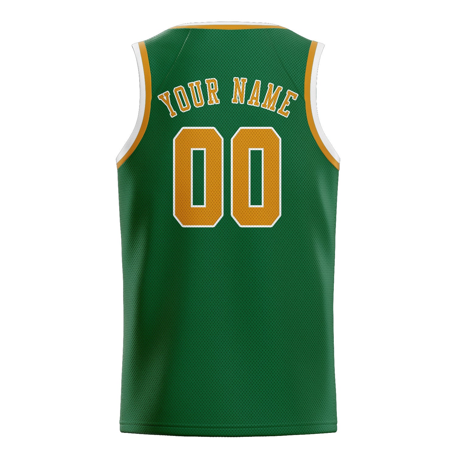 Maillot de basketball personnalisé vert et jaune