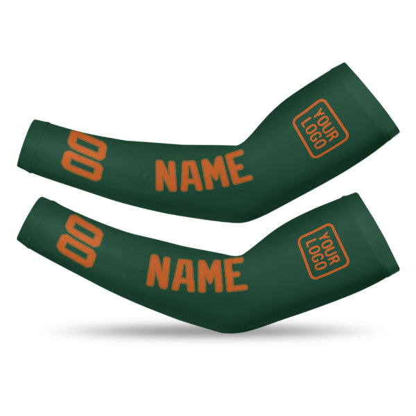 Manchon de bras personnalisé vert orange