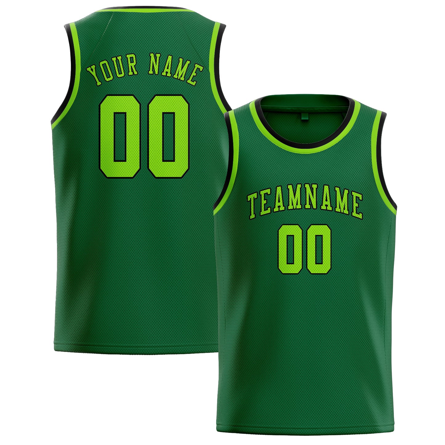 Maillot de basketball vert émeraude personnalisé