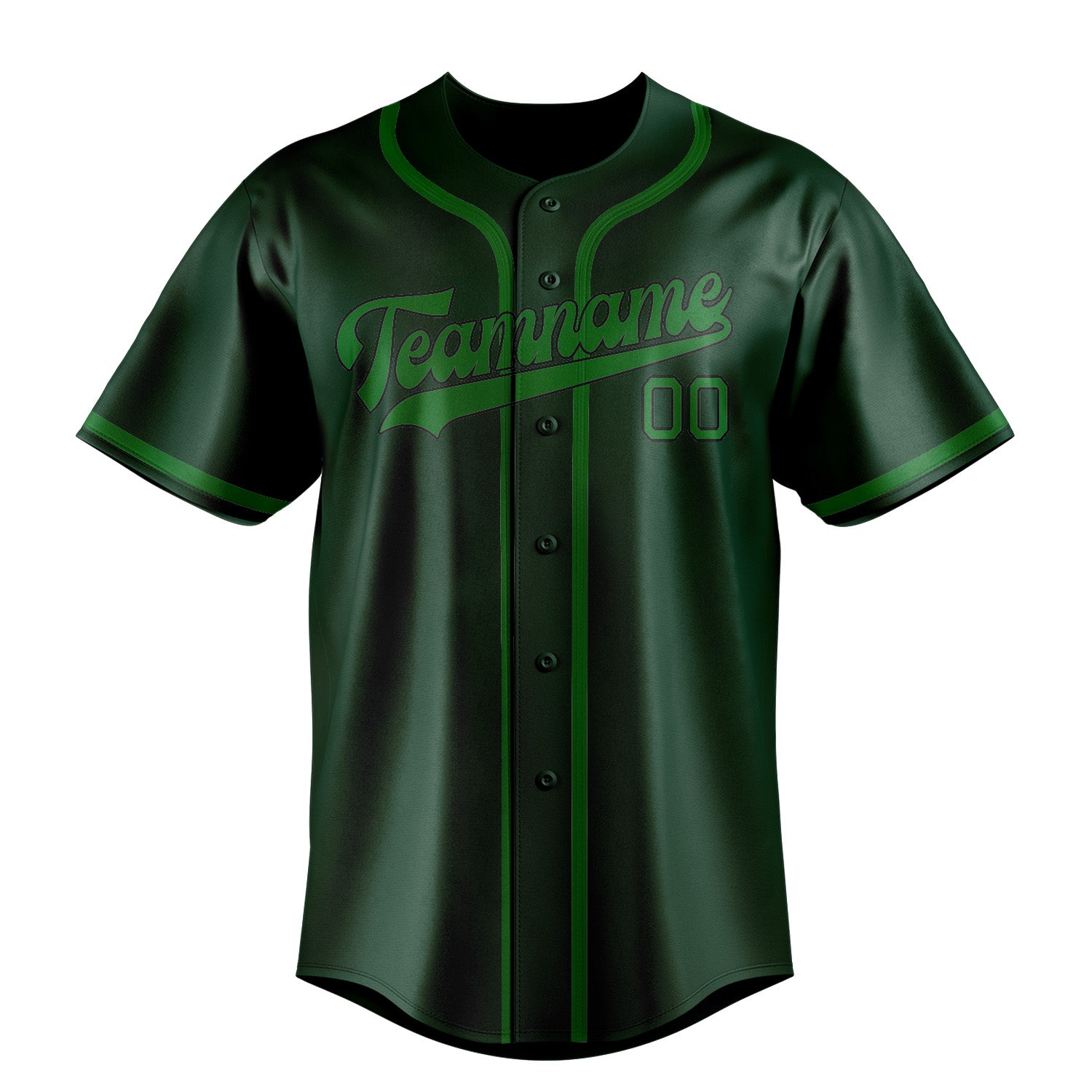 Maillot de baseball vert émeraude personnalisé