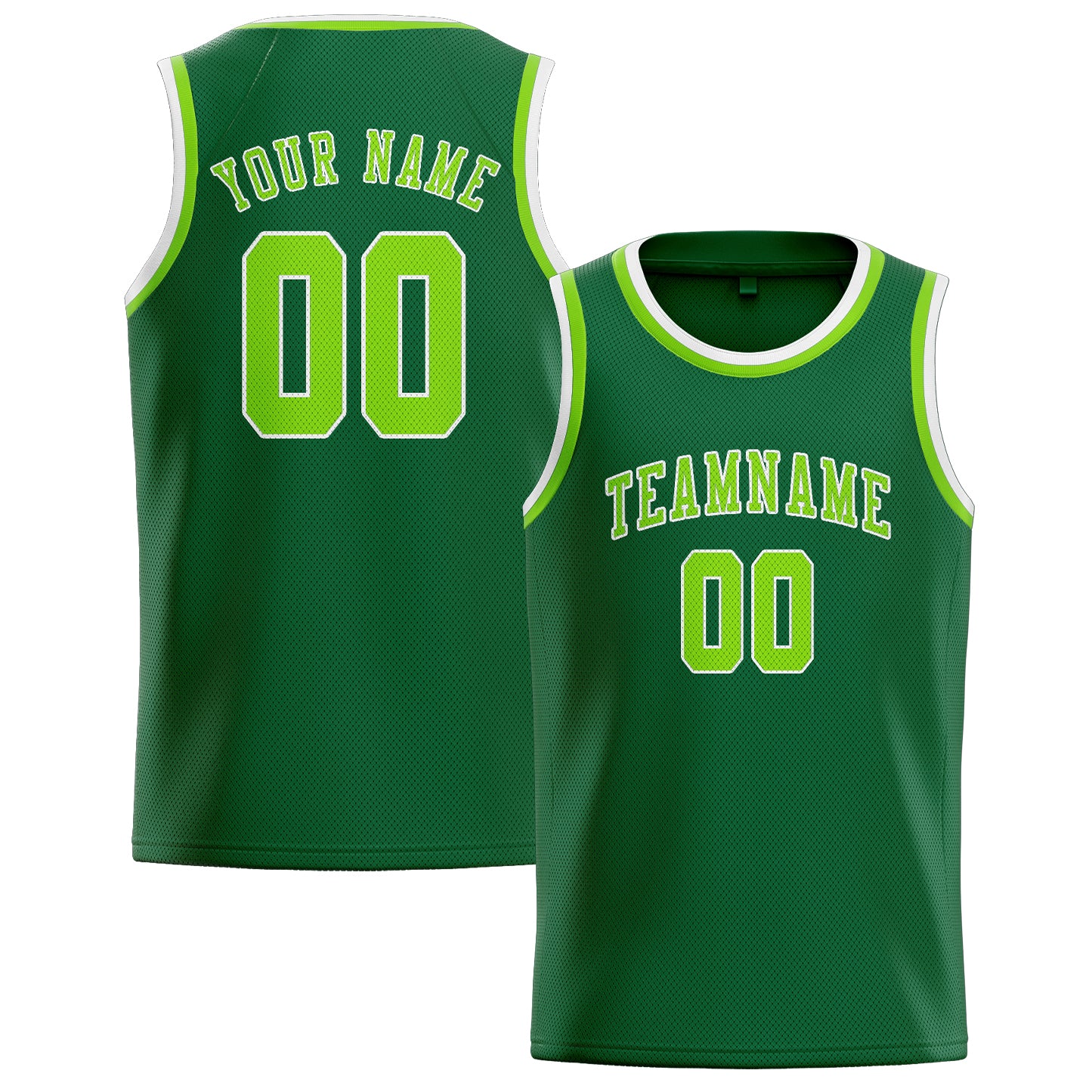 Maillot de basketball vert émeraude personnalisé