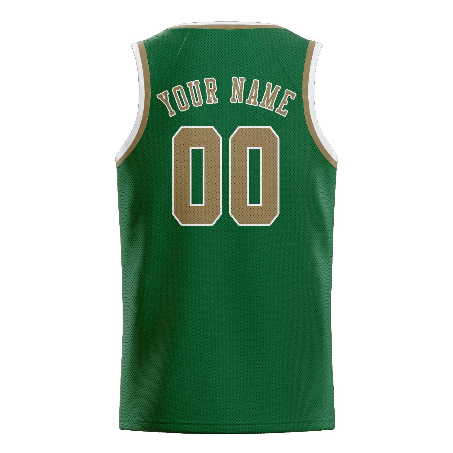 Maillot de basketball kaki clair vert personnalisé