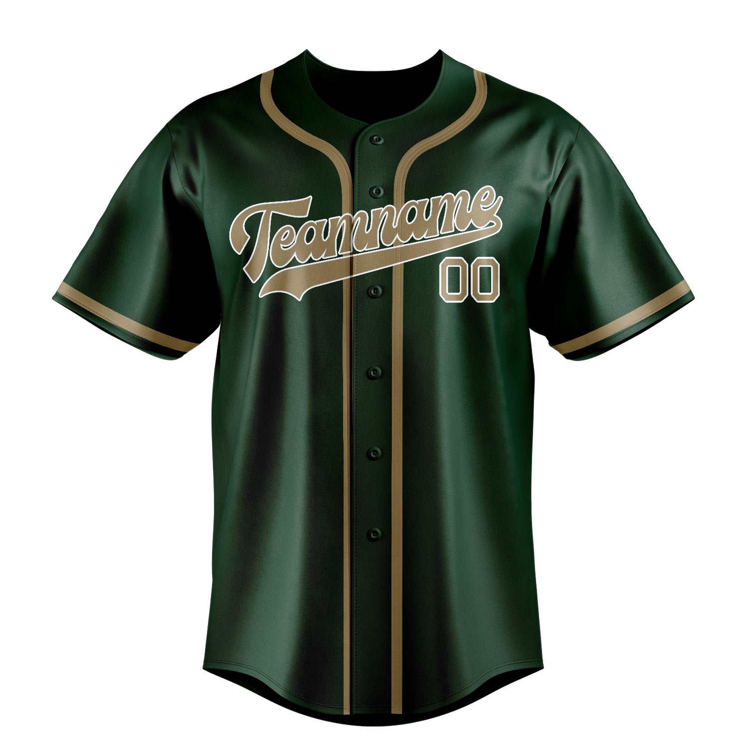 Maillot de baseball kaki clair vert personnalisé