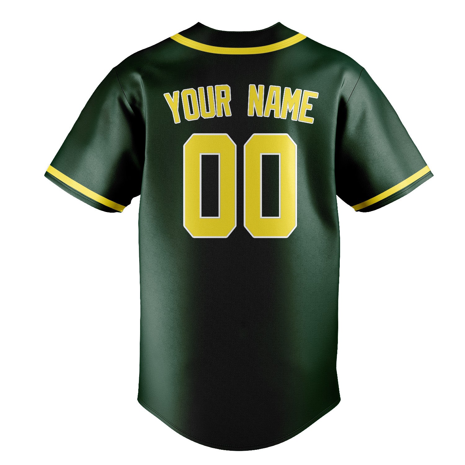 Maillot de baseball personnalisé vert clair et jaune clair