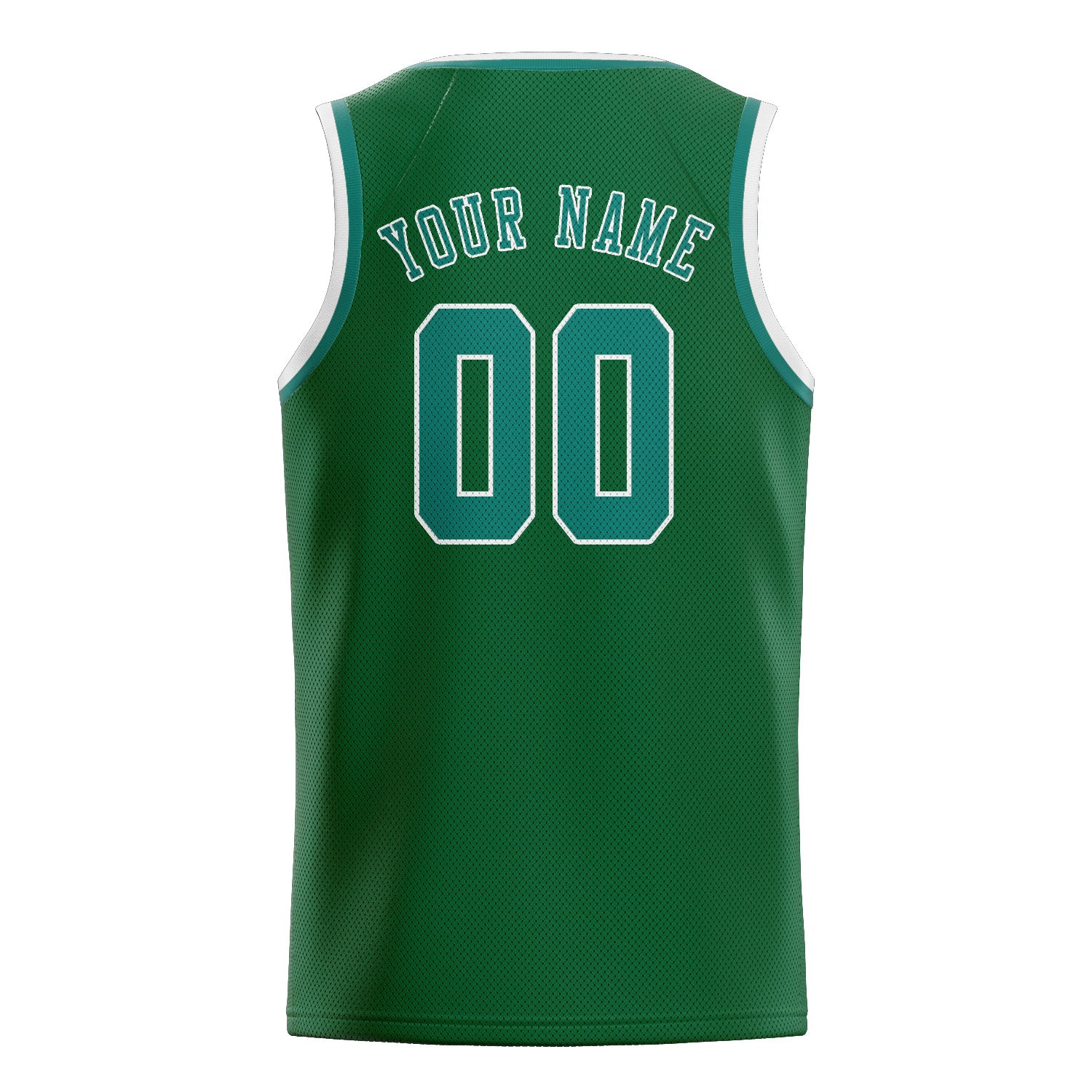 Maillot de basketball personnalisé vert-bleu-vert