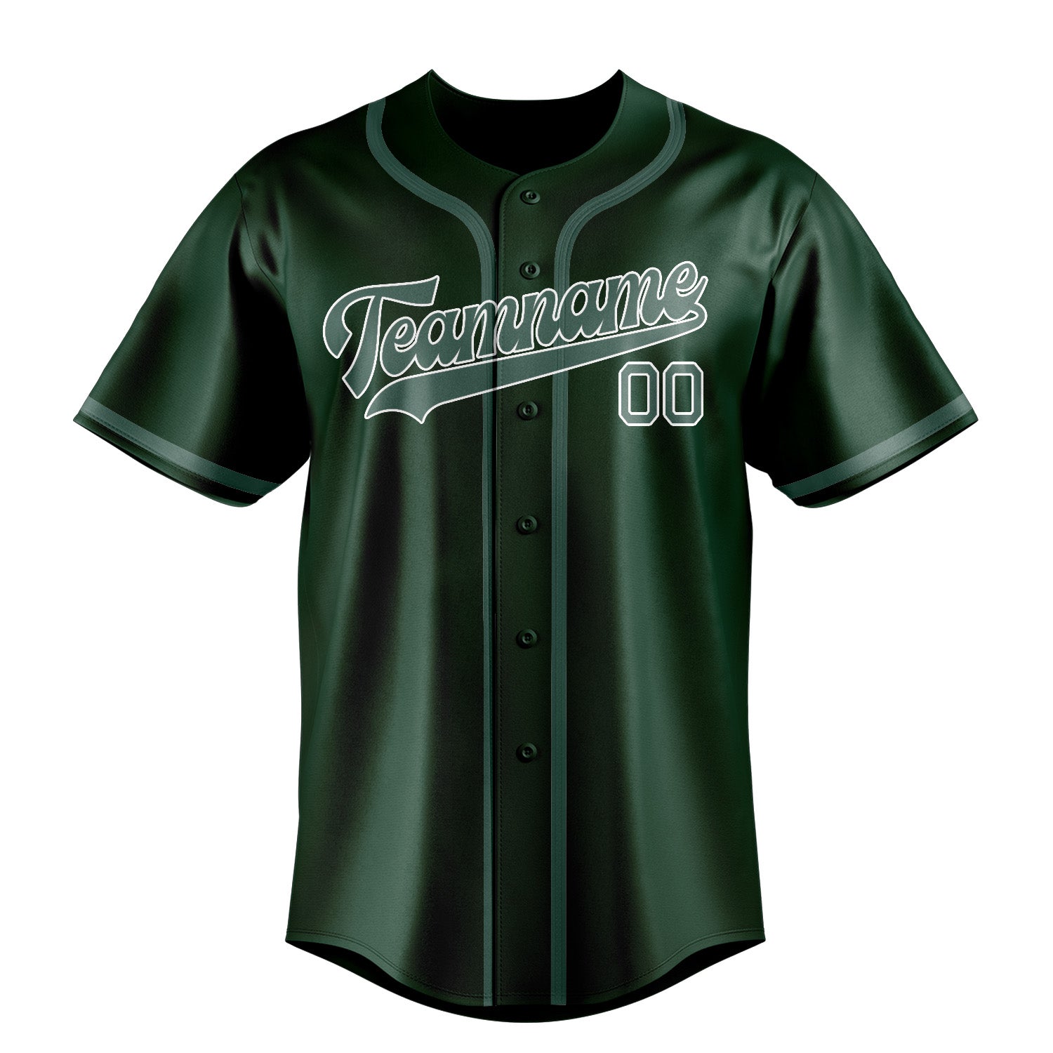 Maillot de baseball personnalisé vert-bleu-vert
