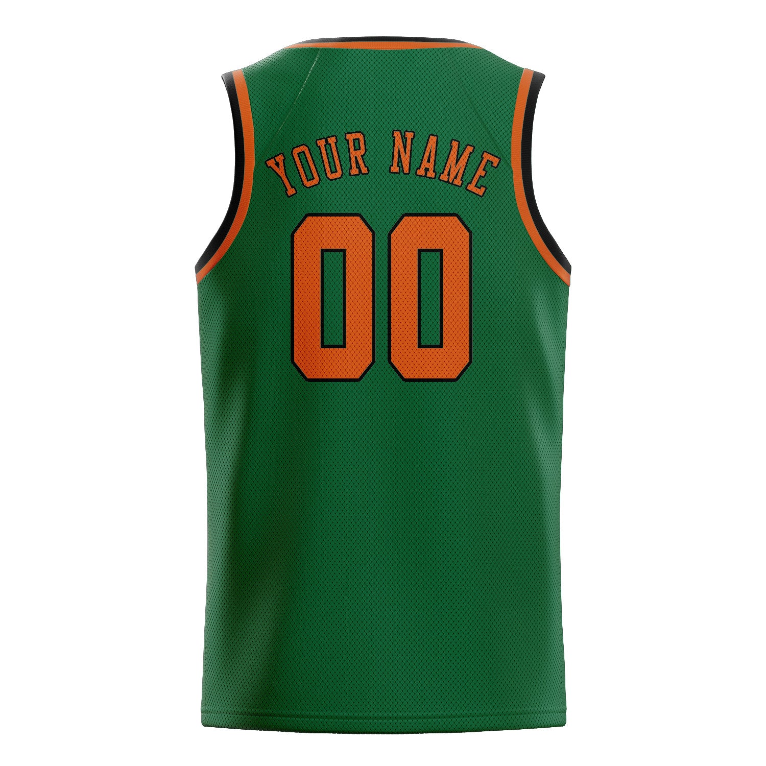 Maillot de basketball personnalisé vert et orange