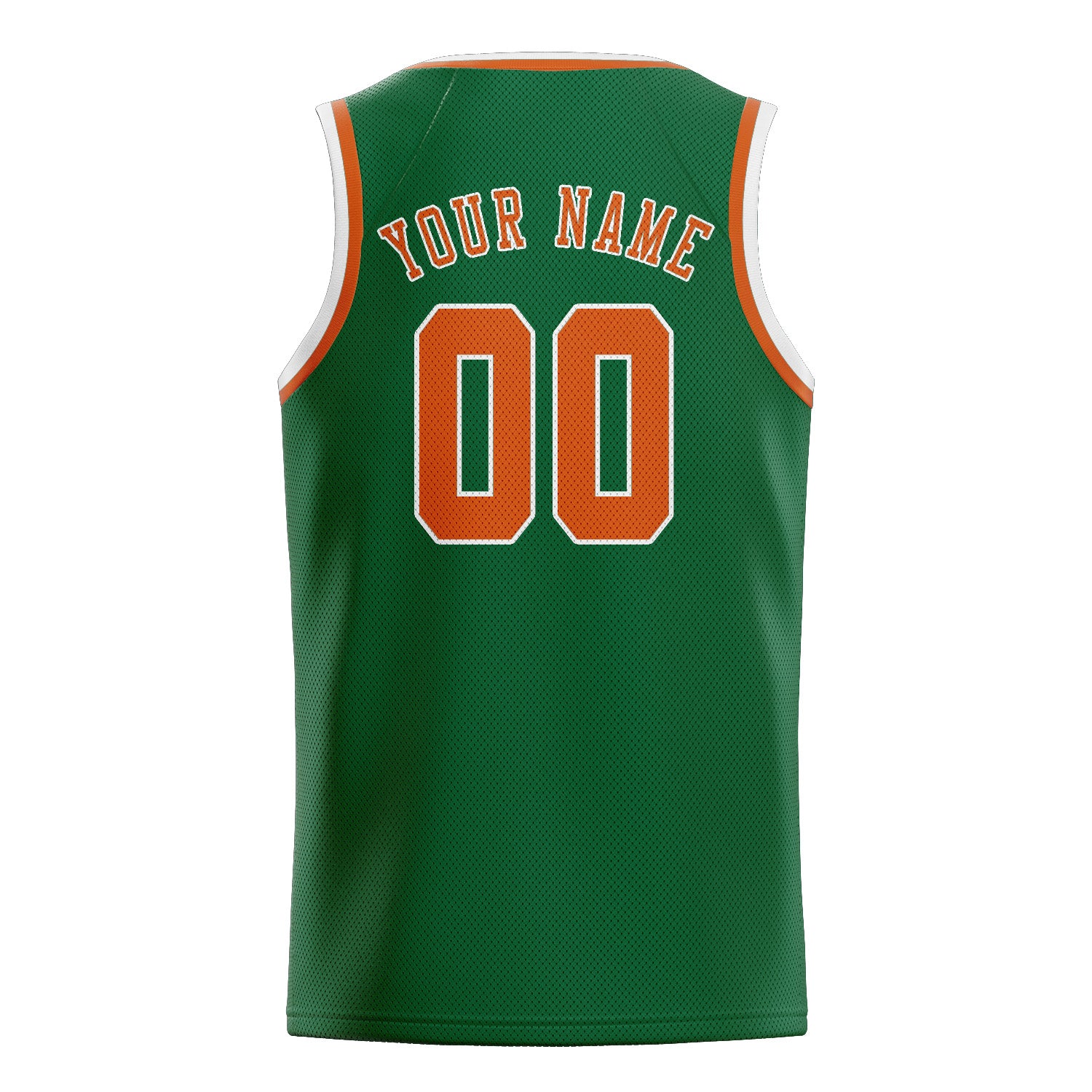 Maillot de basketball personnalisé vert et orange