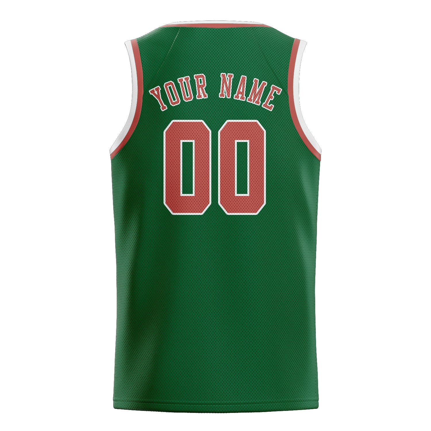 Maillot de basketball personnalisé vert cuivre rose