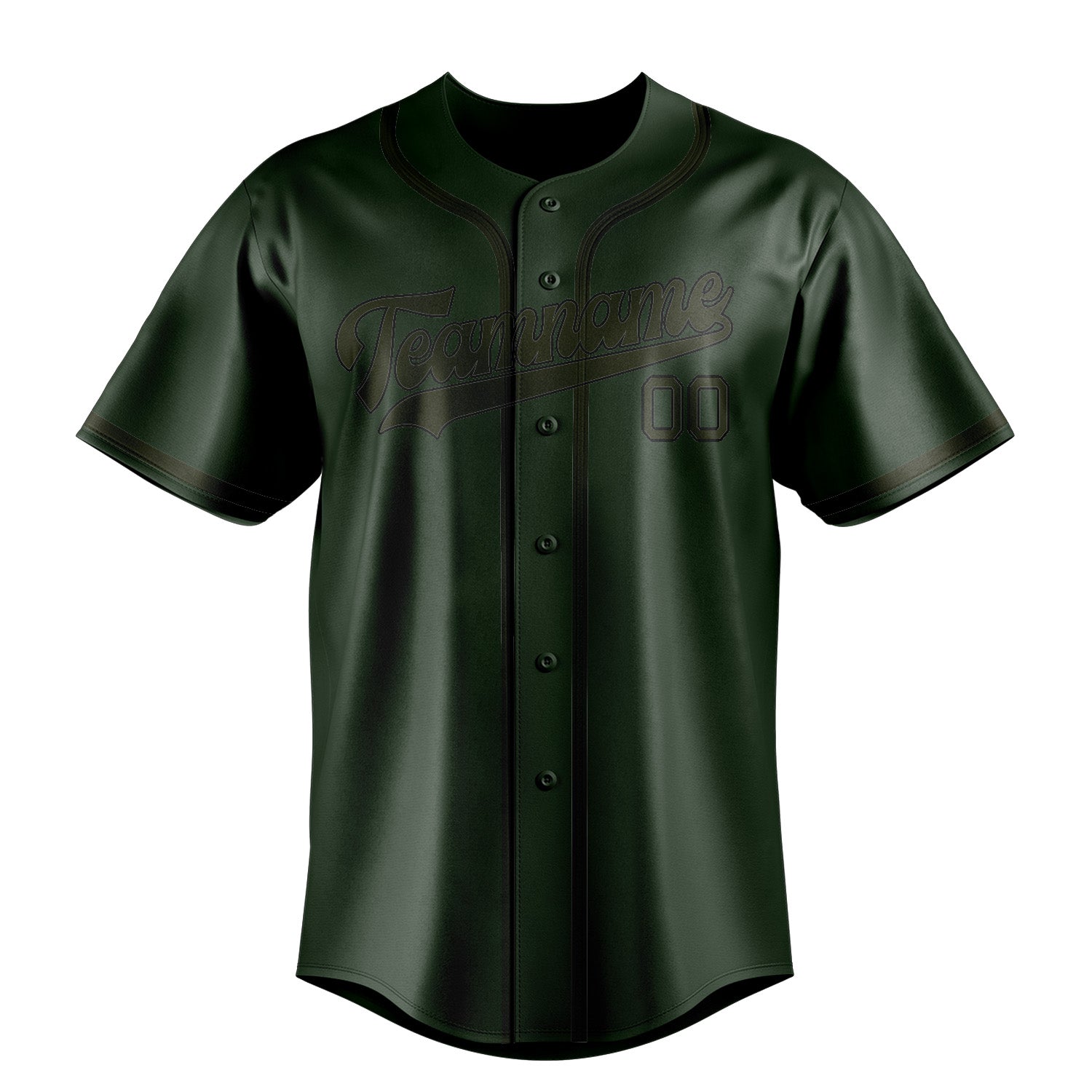 Maillot de baseball personnalisé vert olive foncé