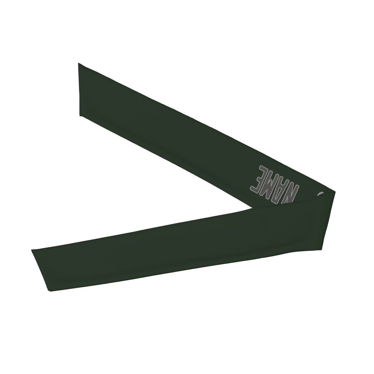 Bandeau personnalisé vert foncé et gris foncé