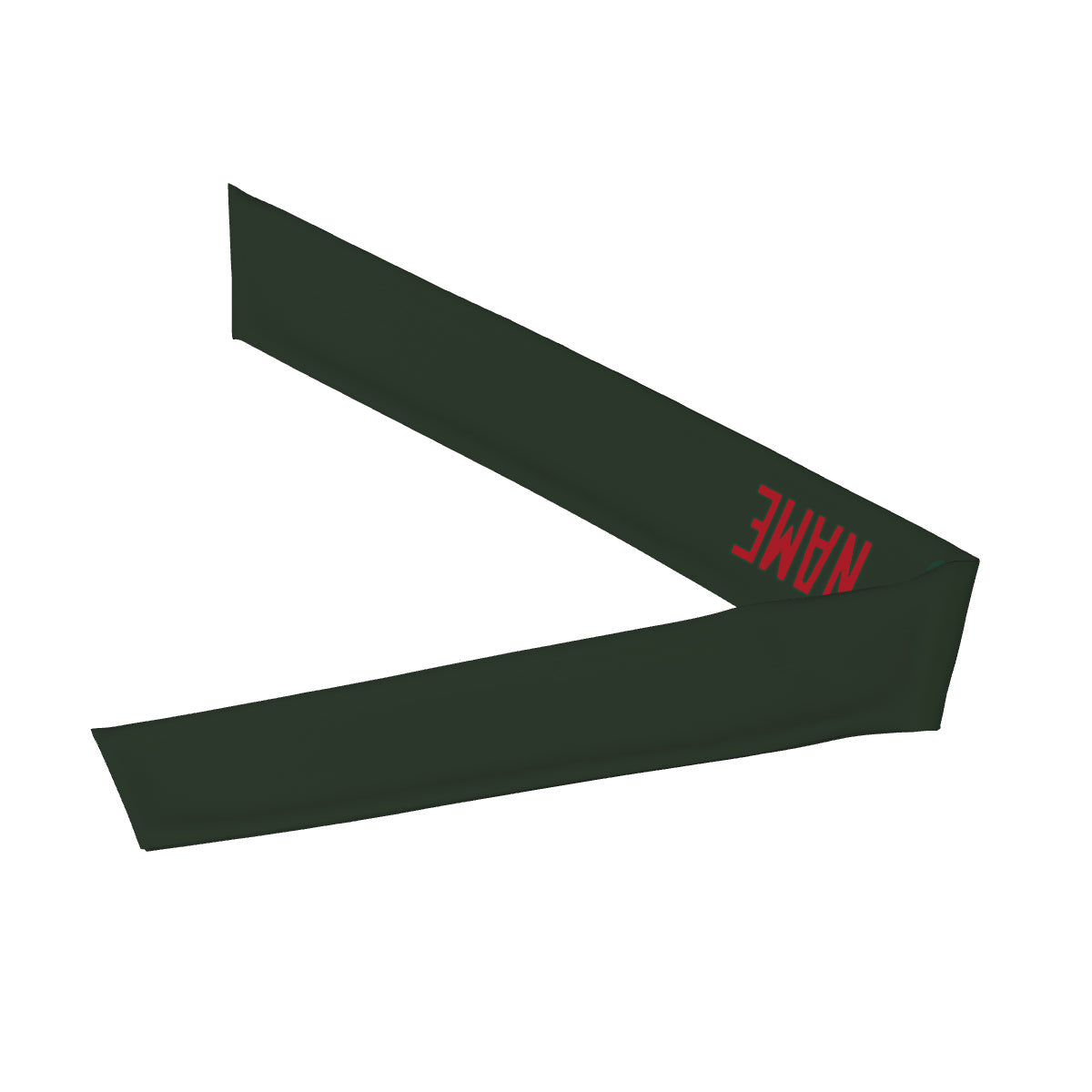 Bandeau personnalisé vert foncé et rouge