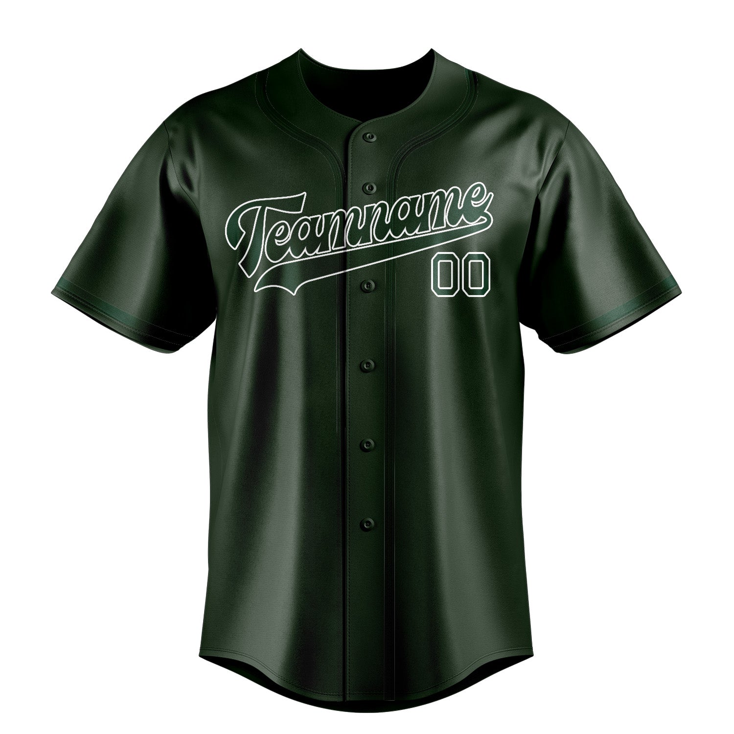 Maillot de baseball vert foncé personnalisé