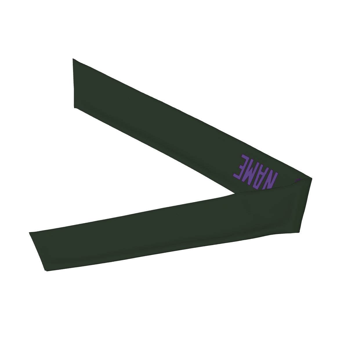 Bandeau personnalisé vert foncé et violet clair