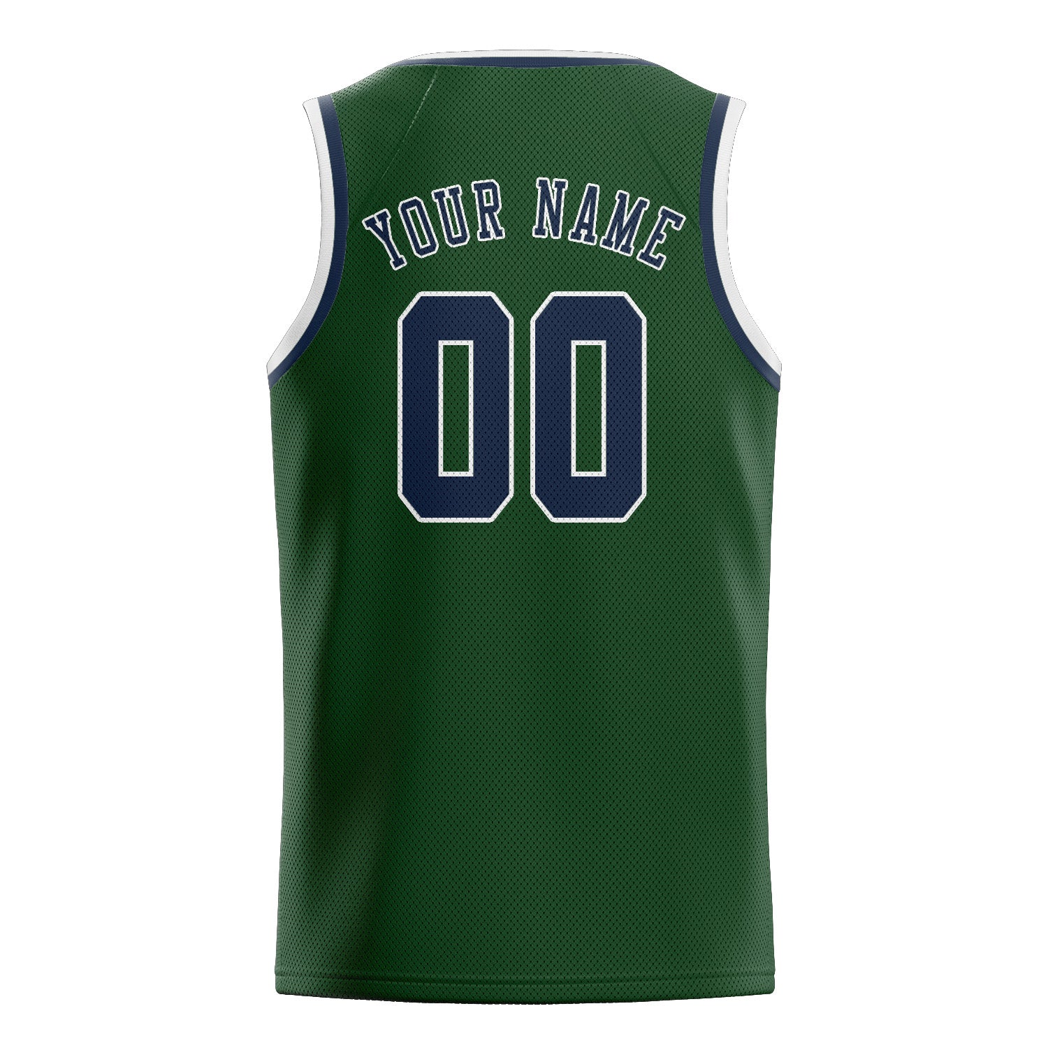 Maillot de basketball personnalisé vert foncé et bleu