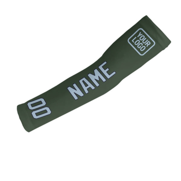 Manchon de bras personnalisé vert foncé et bleu clair