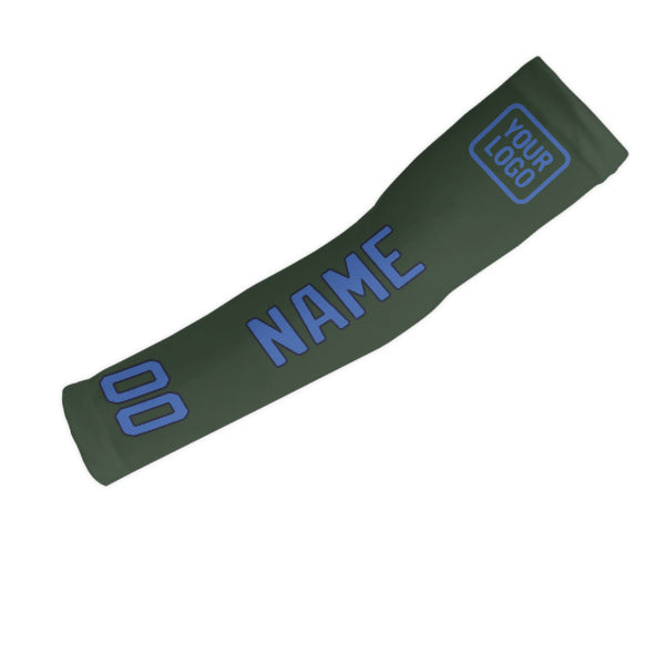Manchon personnalisé vert foncé et bleu ciel