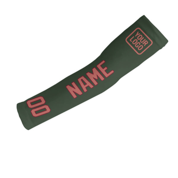 Manchon de bras personnalisé vert foncé, cuivre et rose