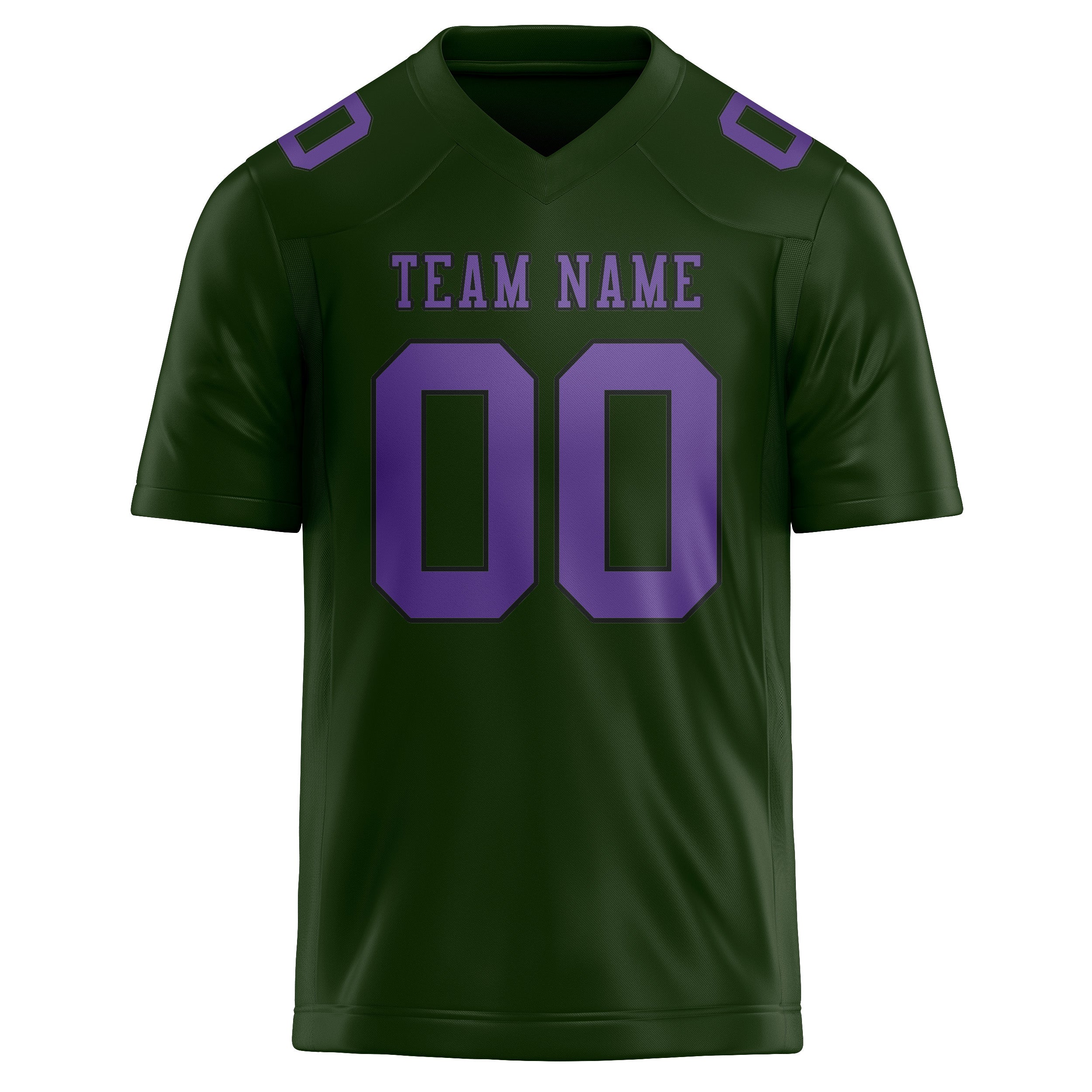 Maillot de football personnalisé vert foncé et violet clair