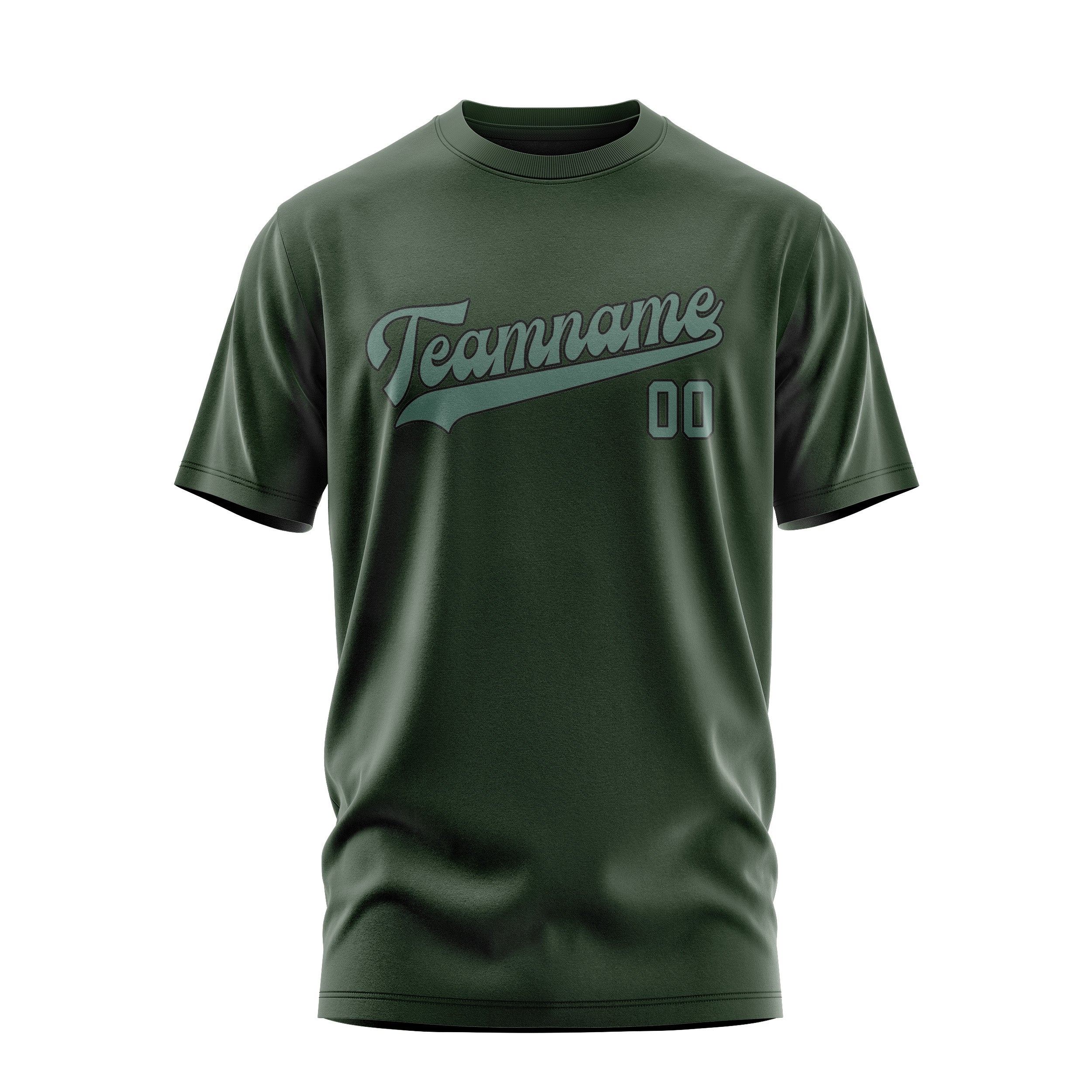 T-shirt personnalisé vert foncé bleu vert