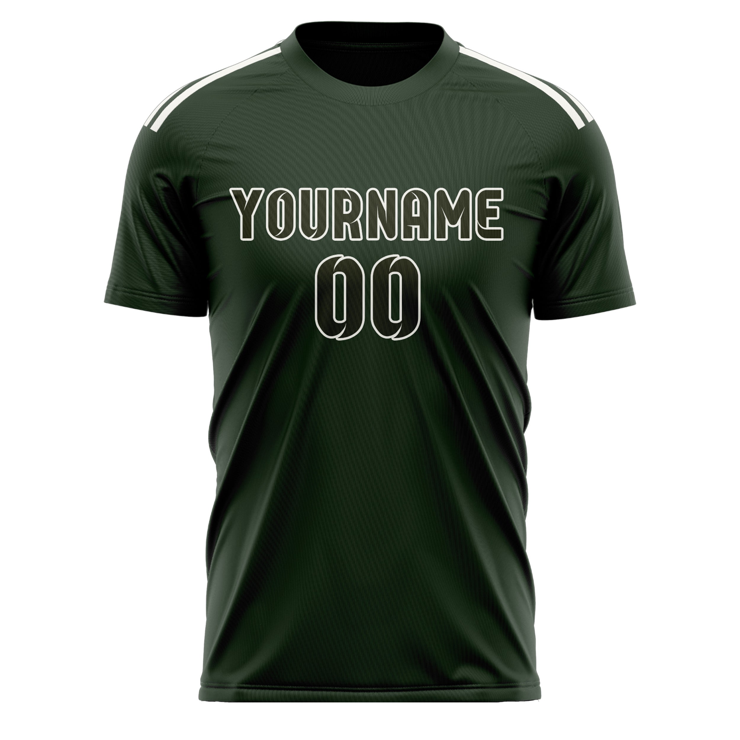 Maillot de football personnalisé vert olive foncé