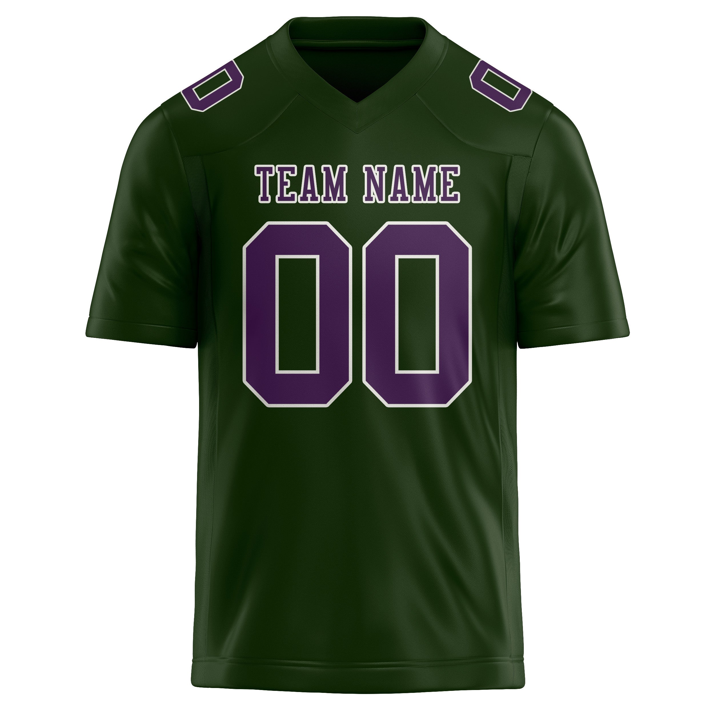 Maillot de football personnalisé vert foncé et violet