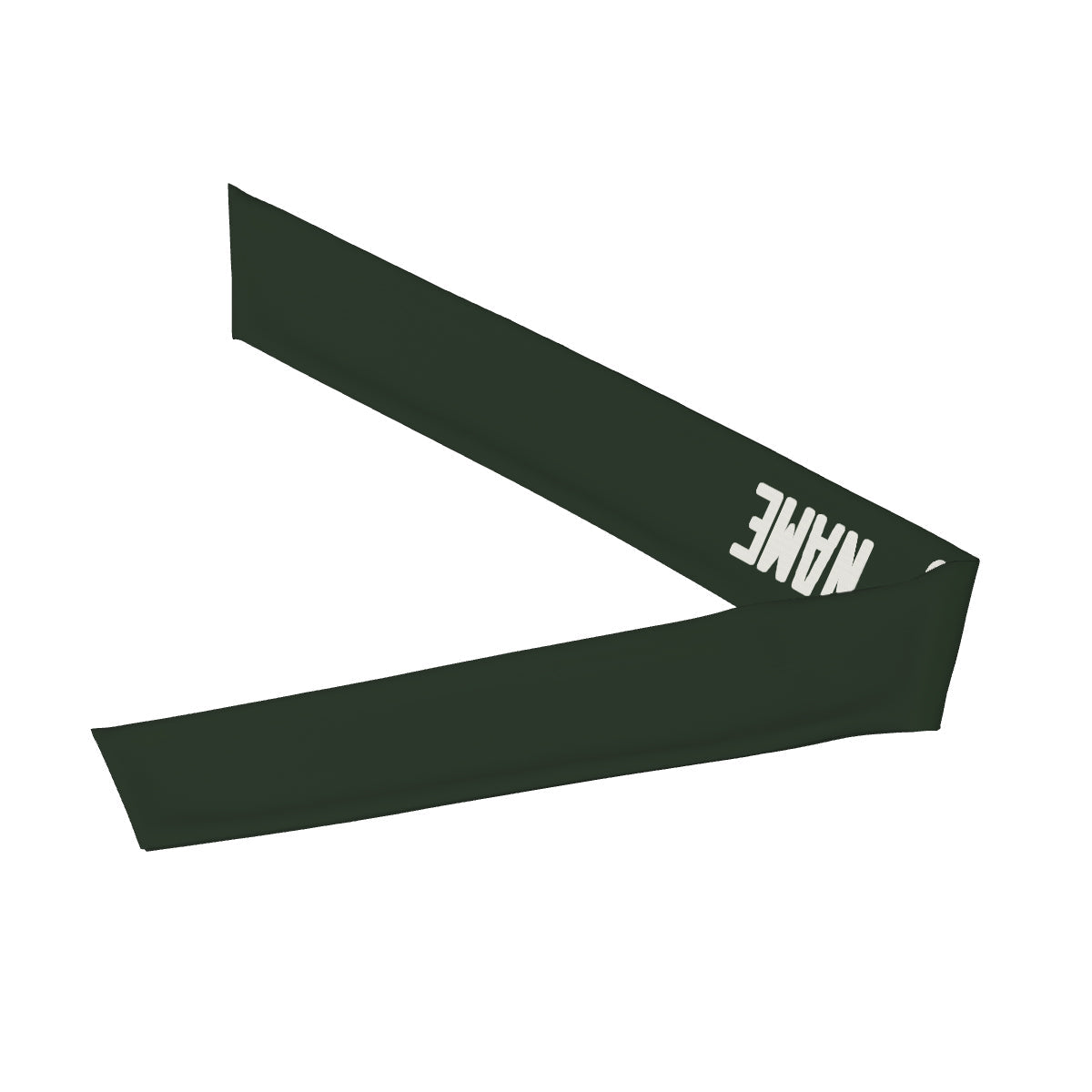 Bandeau personnalisé vert foncé et blanc