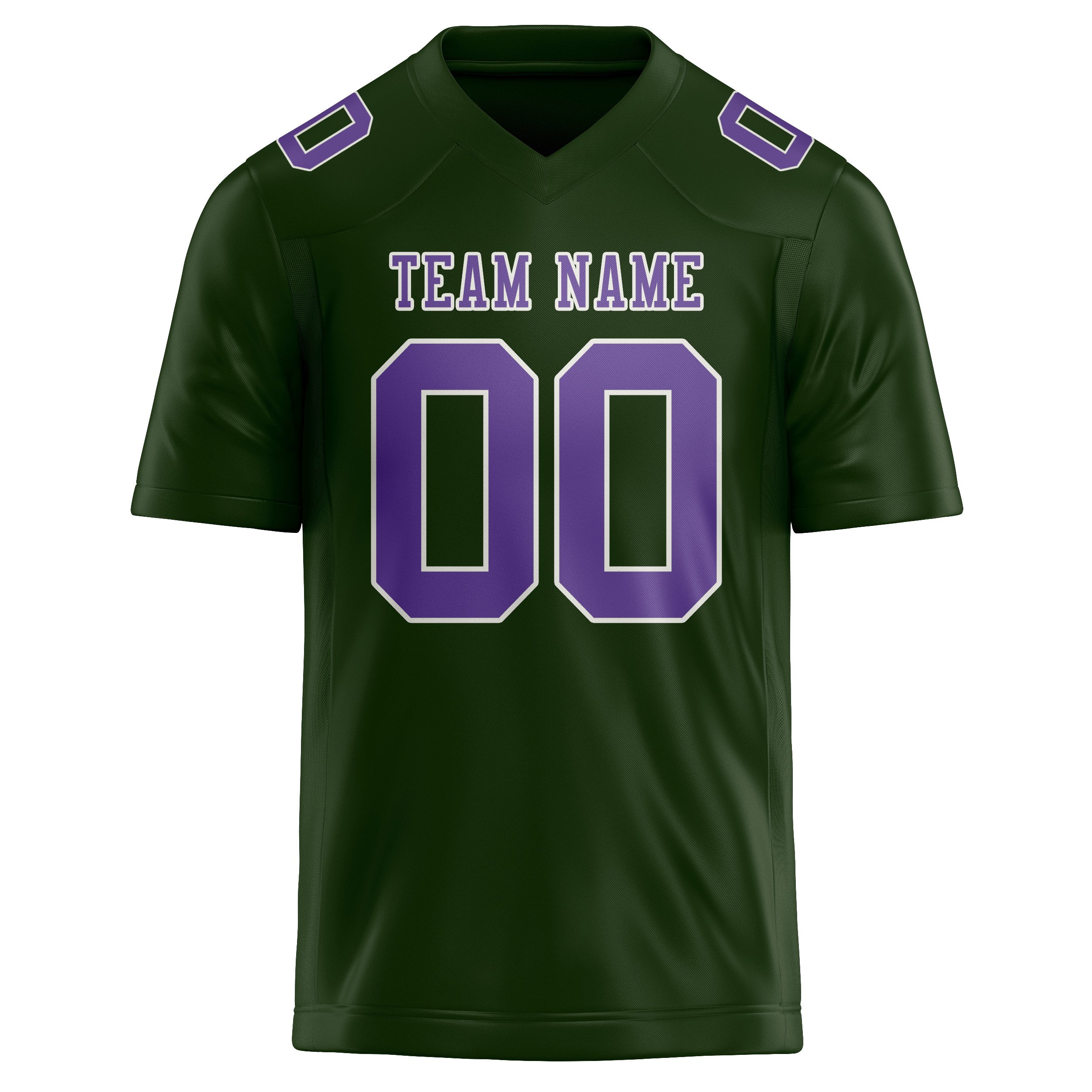 Maillot de football personnalisé vert foncé et violet clair