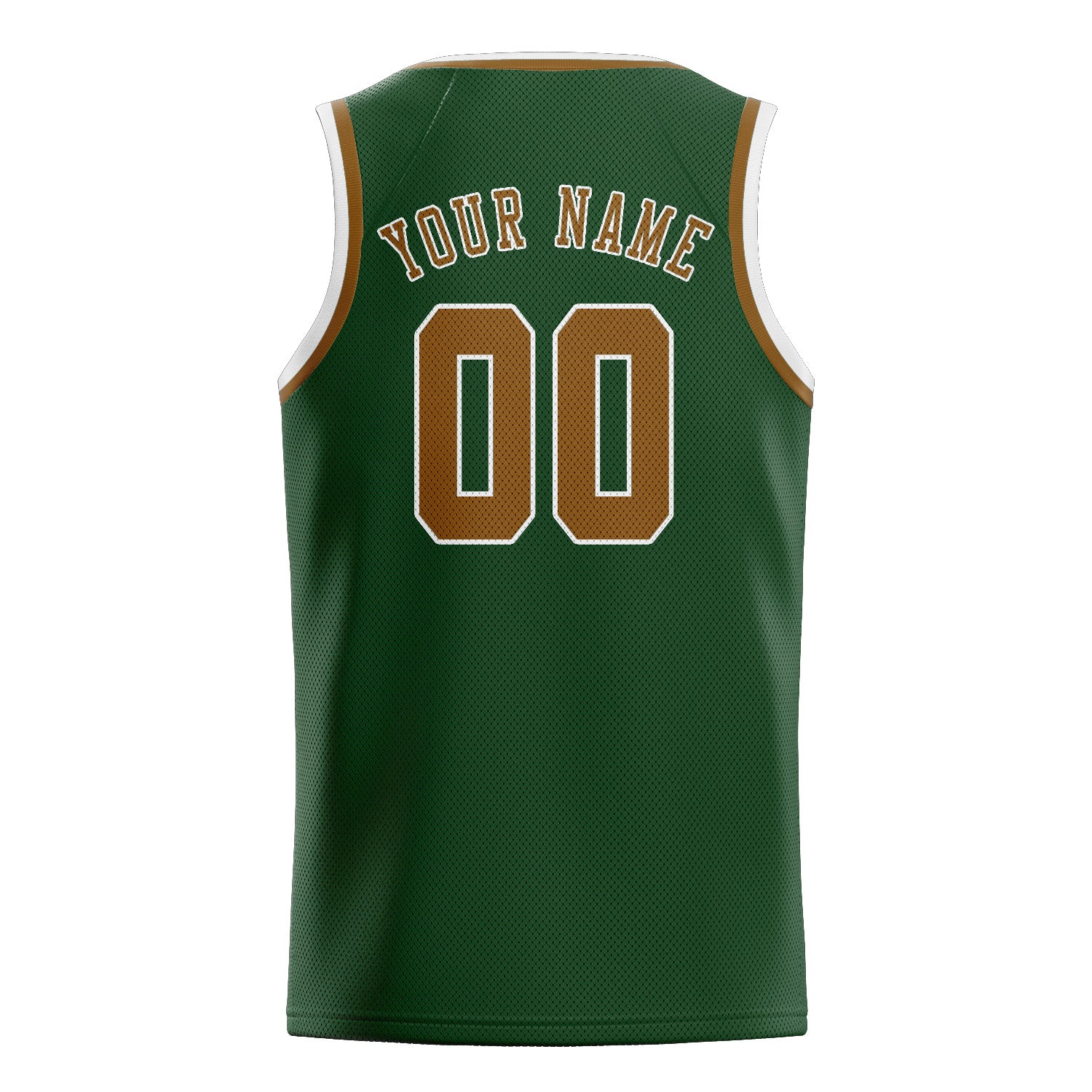 Maillot de basketball kaki vert foncé personnalisé