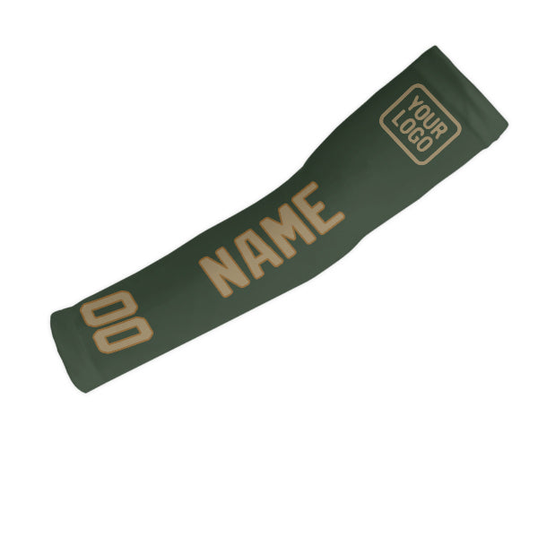 Manchon de bras personnalisé vert foncé kaki clair