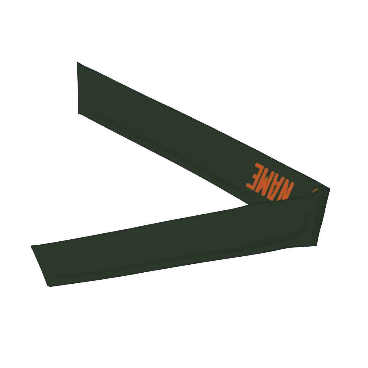 Bandeau personnalisé vert foncé orange
