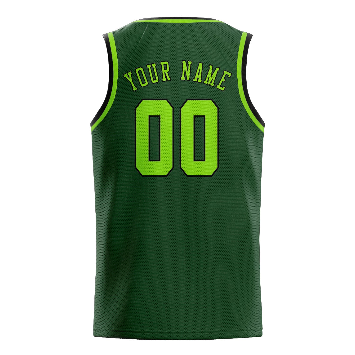 Maillot de basketball personnalisé vert foncé et vert émeraude