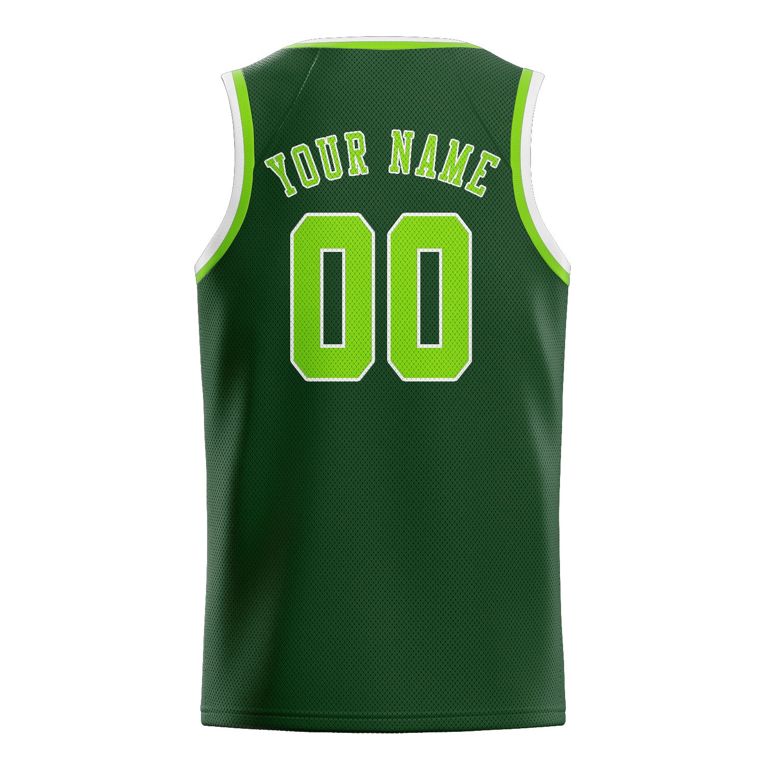 Maillot de basketball personnalisé vert foncé et vert émeraude