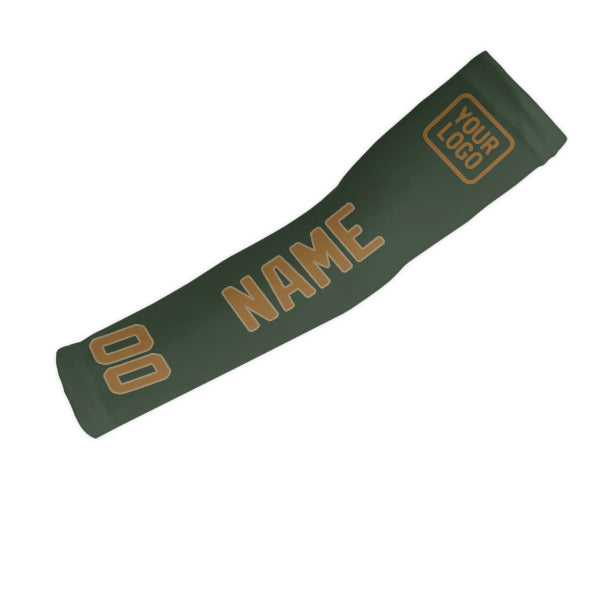 Manchon de bras kaki vert foncé personnalisé